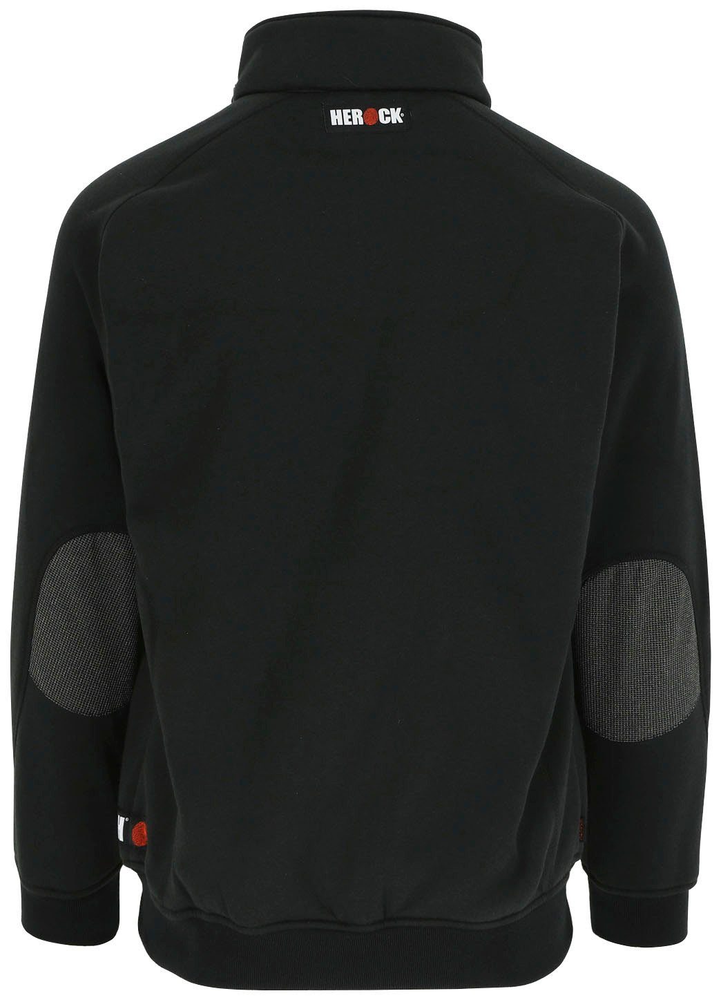schwarz 3 mit aus Weich, Taschen reine Othello Reißverschluss, sweater Baumwolle, langem Stehkragenpullover Herock