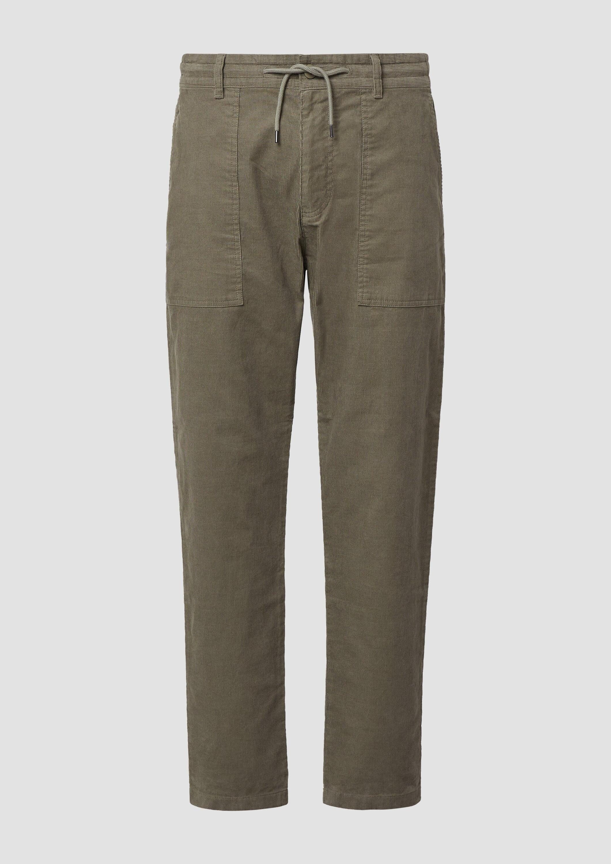 s.Oliver Chinos Hose DETROIT Detroit: Relaxed-Fit-Hose aus Cord mit Tunnelzug