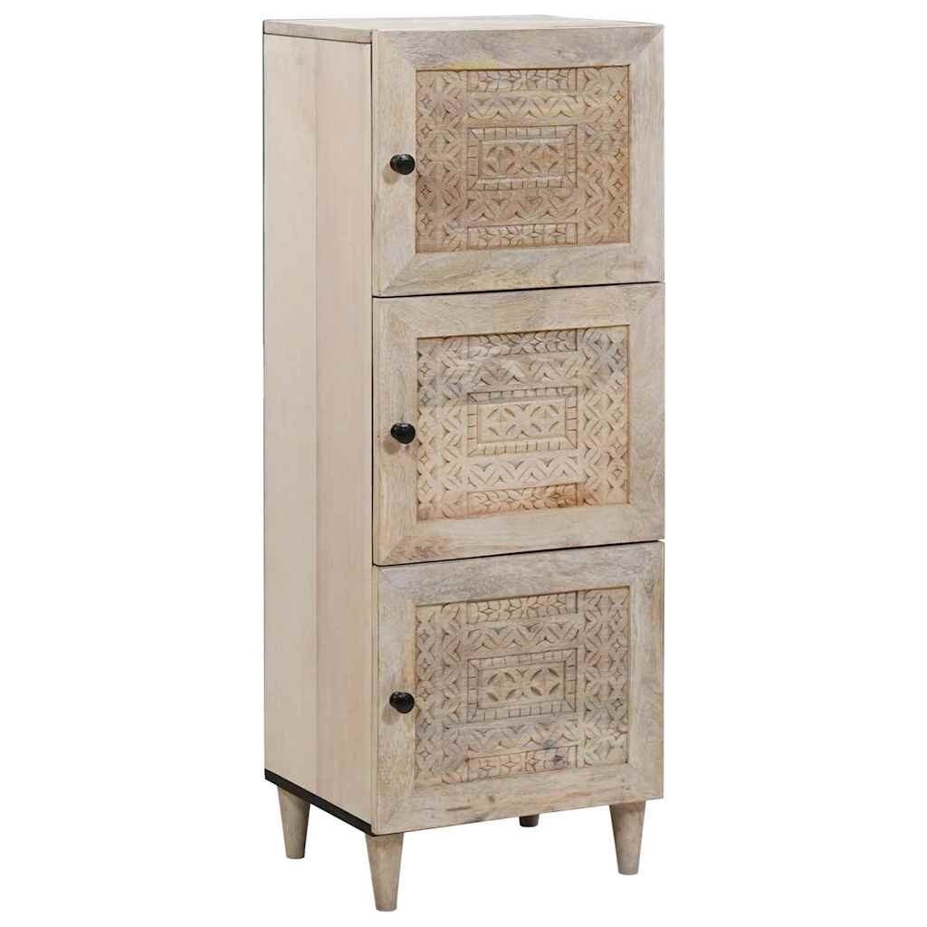 vidaXL Sideboard 40 x 33 x 110 cm Schrank Hochboard mit Regal Weiß 40x33x110 cm massive