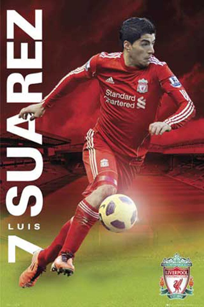 Poster Fußball - Poster - Liverpool Suarez 11/12