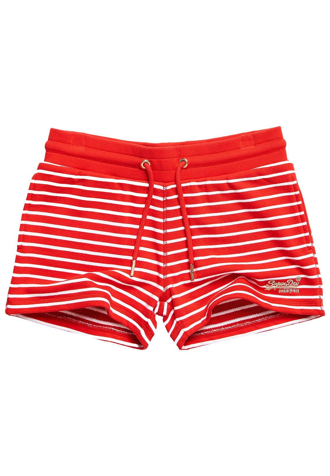 Superdry Shorts Superdry Shorts Damen ORANGE LABEL CLASSIC SHORT Red Stripe