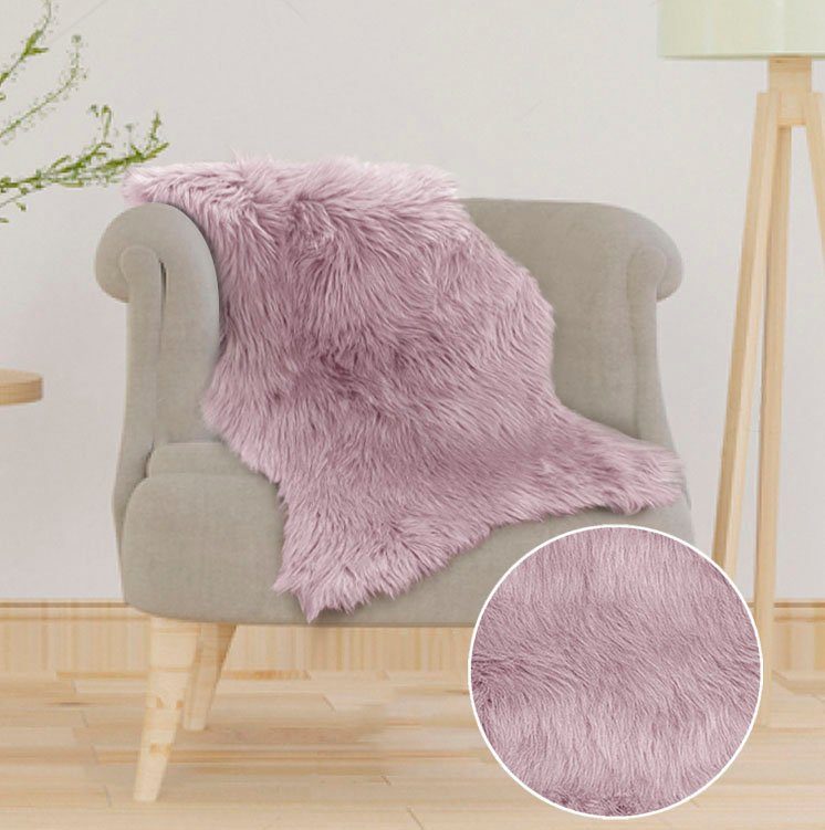 my home Hochflor-Teppich Valeria Fellteppich kuschelig, fellförmig, Höhe: 6 günstig online kaufen