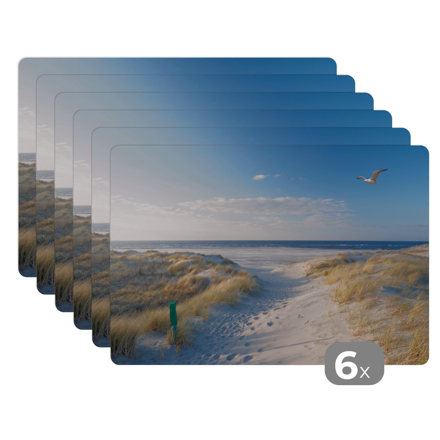 MuchoWow Platzset Düne - Möwe - günstig online kaufen