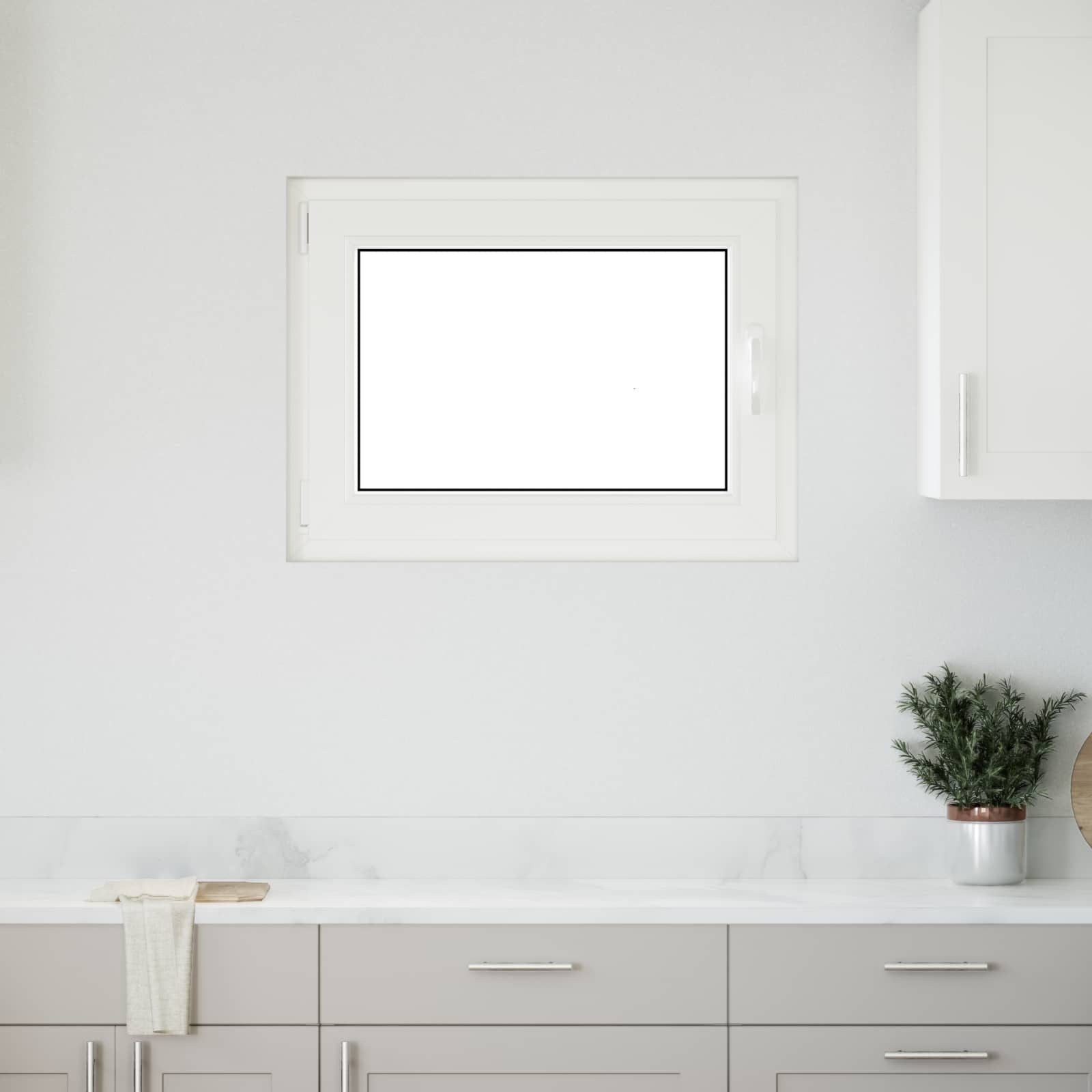vidaXL Fenster 80 x 60 cm Kellerfenster RISOR 80x60 cm PVC und Glas Anthrazit