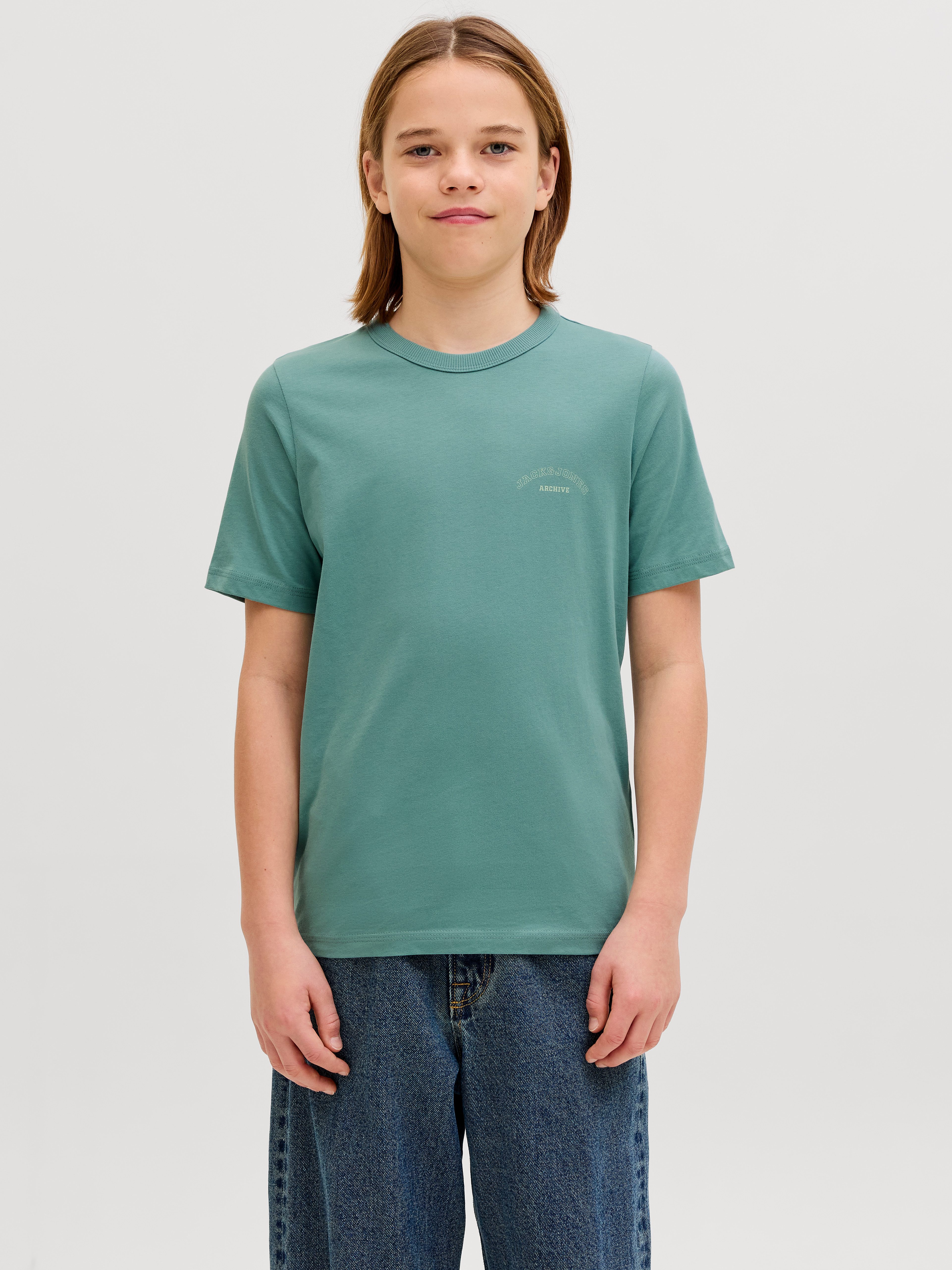 Jack & Jones Junior T-Shirt JJCOLLEGE LOGO TEE SS CREW NECK JNR mit Logoprint