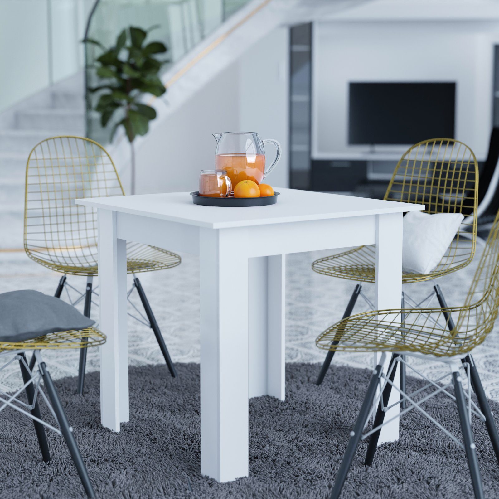 MIADOMODO Esstisch Esstisch - Quadratisch, 80x80x76,5cm, günstig online kaufen