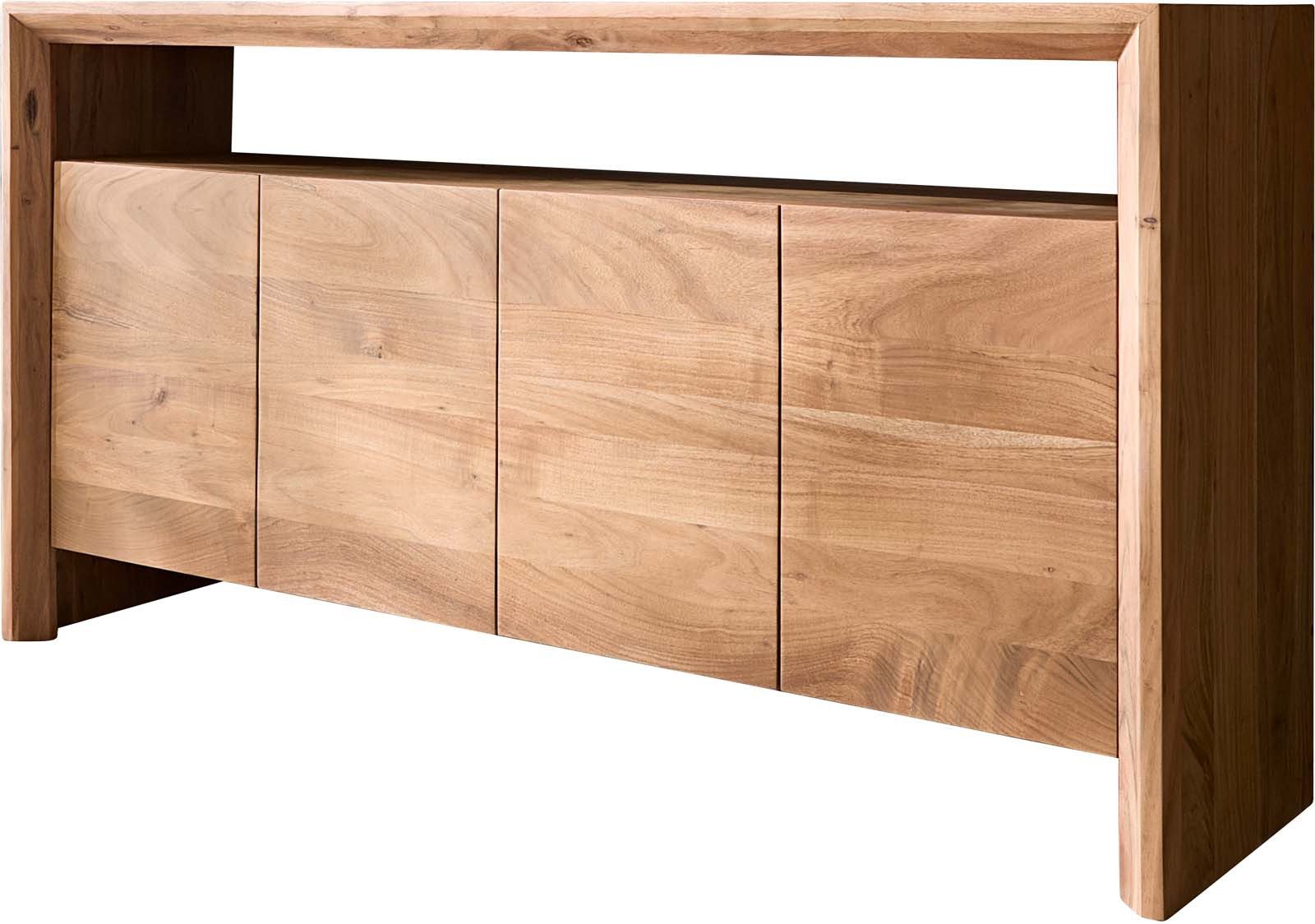 DELIFE Шкафы-Set Assuan, Akazie Natur 175 cm 4 Türen 1 Fach Sideboard