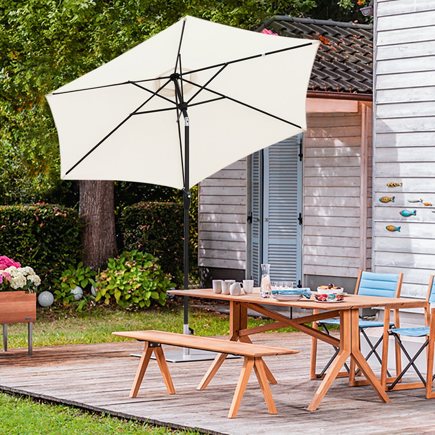 Sekey Sonnenschirm ø 270 cm Aluminium günstig online kaufen