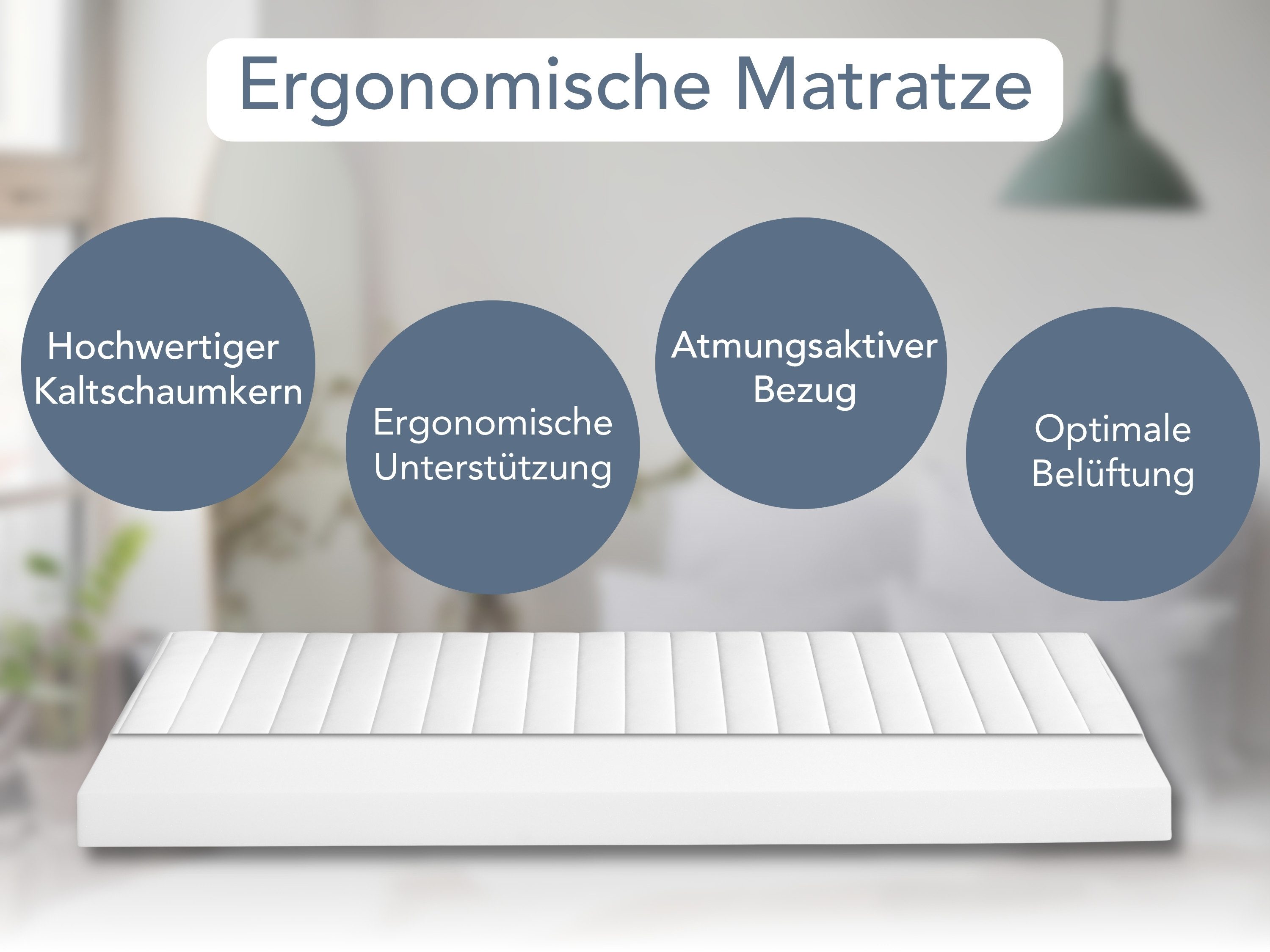 Kaltschaummatratze Punktelastische Matratze Pure, verschiedene Härtegrade - H2, H3 & H4, XDREAM, 11 cm hoch, allergikergeeignet, atmungsaktiv - unterschiedliche Größen