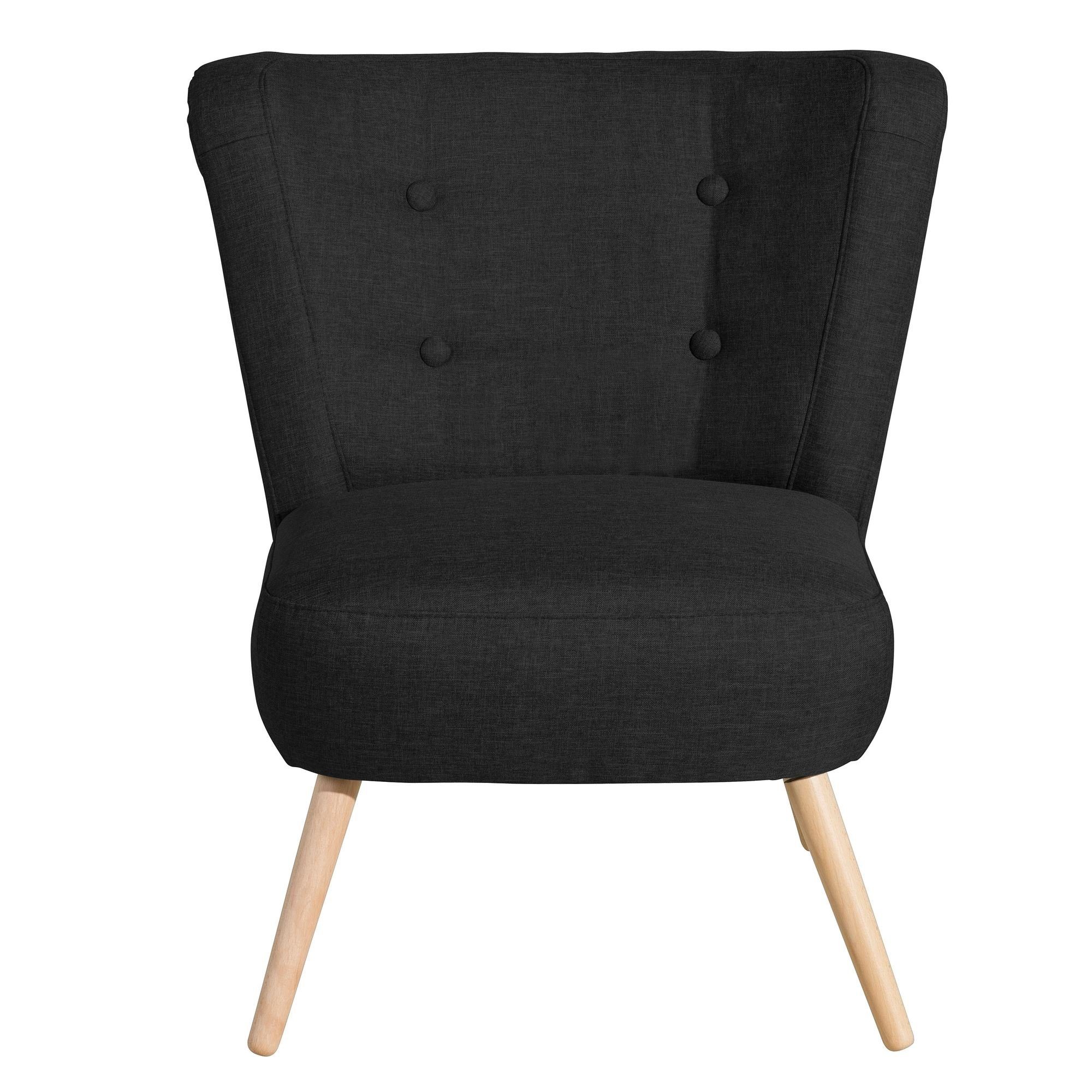 Sitz hochwertig aufm (Sparpreis Sessel Bezug Sessel Buche 58 1-St), / 22353 schwarz Versand, inkl. natur Kessel Flachgewebe verarbeitet,bequemer Kostenlosem Kassi