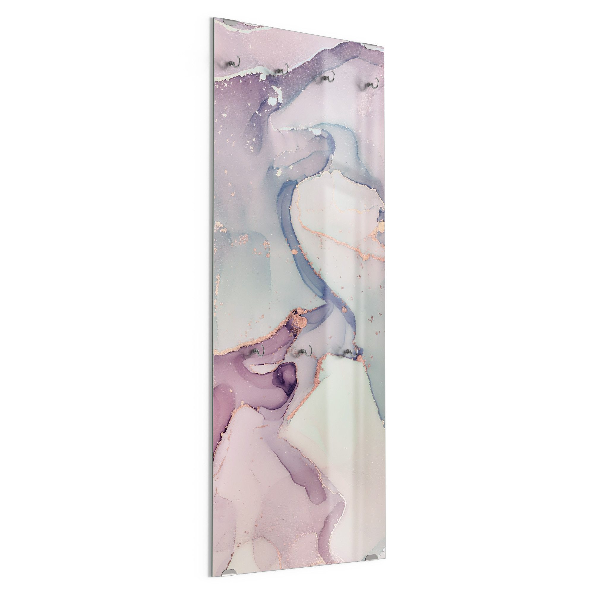 DEQORI Kleiderhaken 'Elegante Farbströme', Glas Garderobe hängend Flur Jackenhalter modern Wandgarderobe Haken