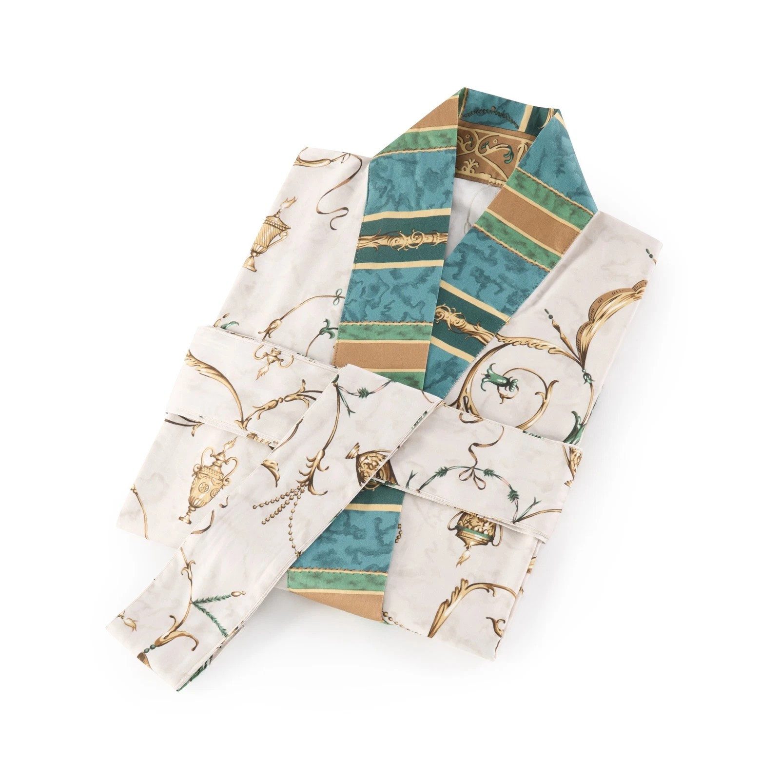 Bassetti Kimono Oplontis V2 Limited Edition in S/M, 100% Baumwolle, Gürtel