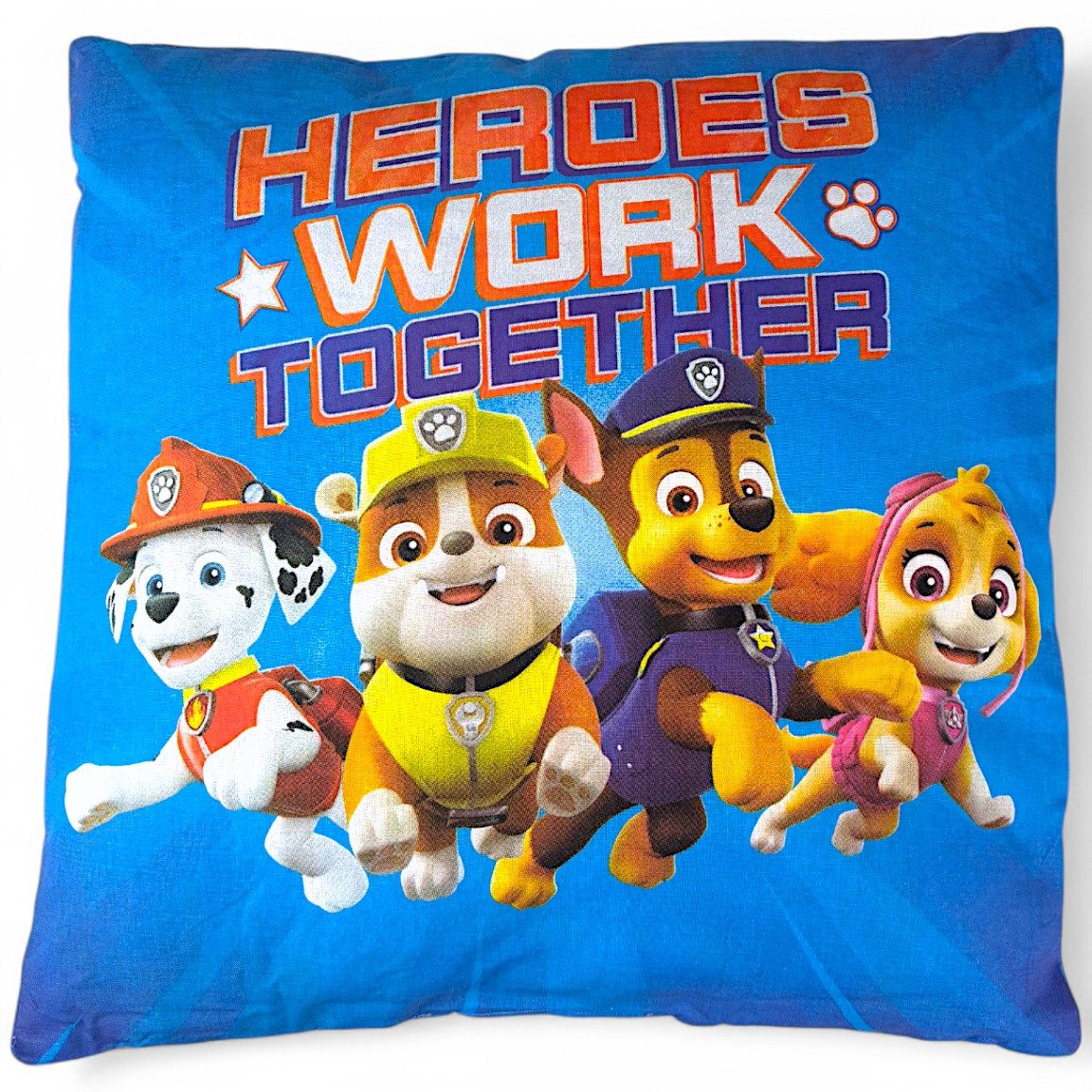 Peppa Pig Dekokissen Heroes Work Together, Zimmerdeko - Kinder Kuschelkissen 40 x 40 cm