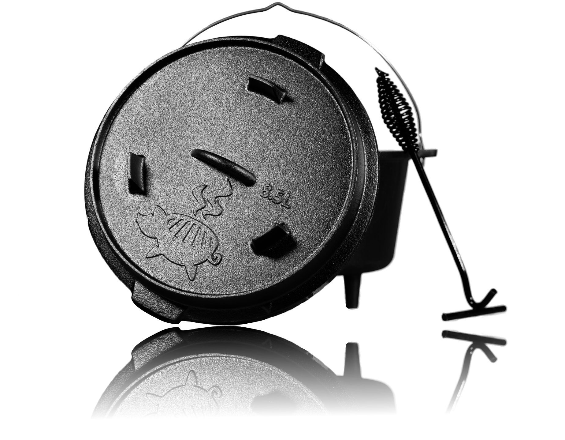 Grillschweine Grilltopf Grillschweine Dutch Oven 9QT mit Füße - kleine Produktionsfehler, Gusseisen (1-tlg)