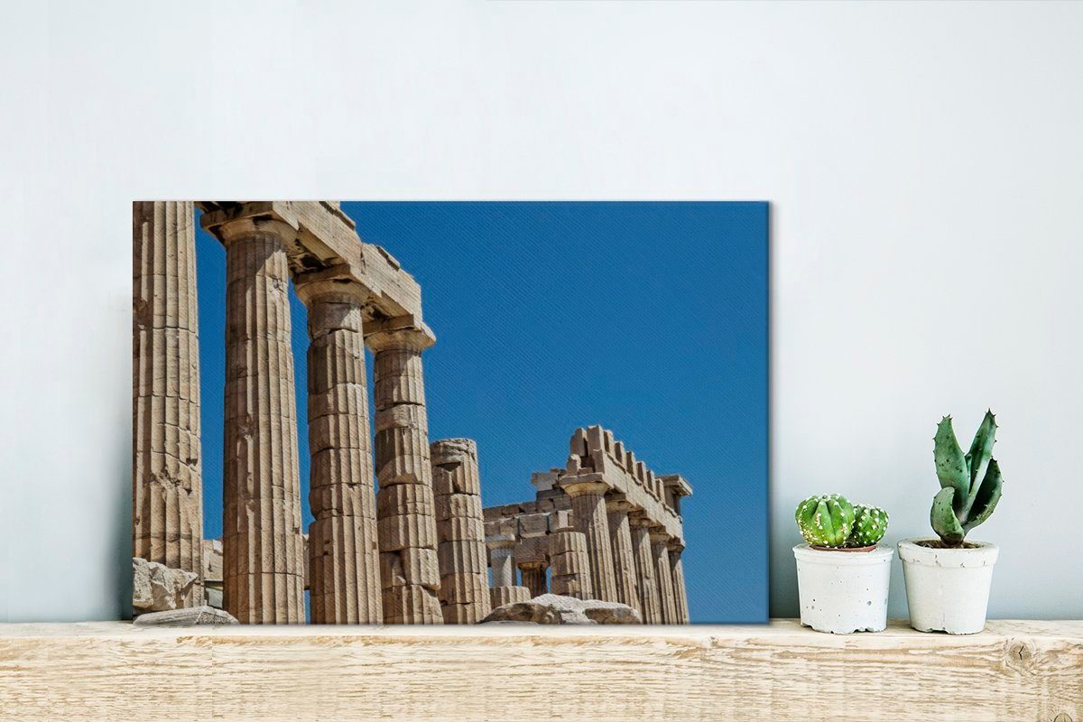Leinwandbilder, (1 30x20 Ruinen Parthenon, cm Wandbild Wanddeko, OneMillionCanvasses® des Aufhängefertig, St), Leinwandbild