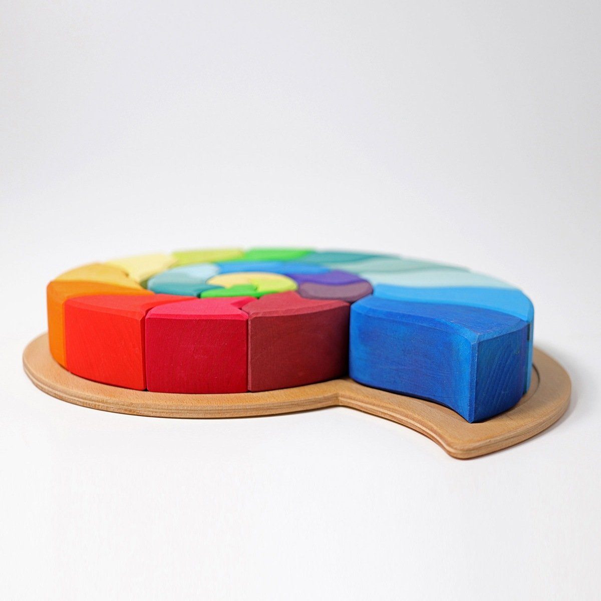 GRIMM´S Spiel und Holz Design Puzzle Legespiel Ammonit Schnecke Holzpuzzle Stapelspielzeug 23 Teile, 23 Puzzleteile