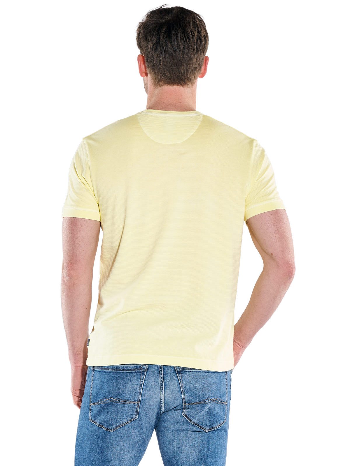 Engbers T-Shirt Herren Rundhals T-Shirt mit Brusttasche, Gelb