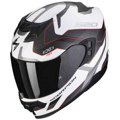 Scorpion Exo Motorradhelm Scorpion Exo-520 Evo Air Elan Matt-Weiss / Silber / Rot M