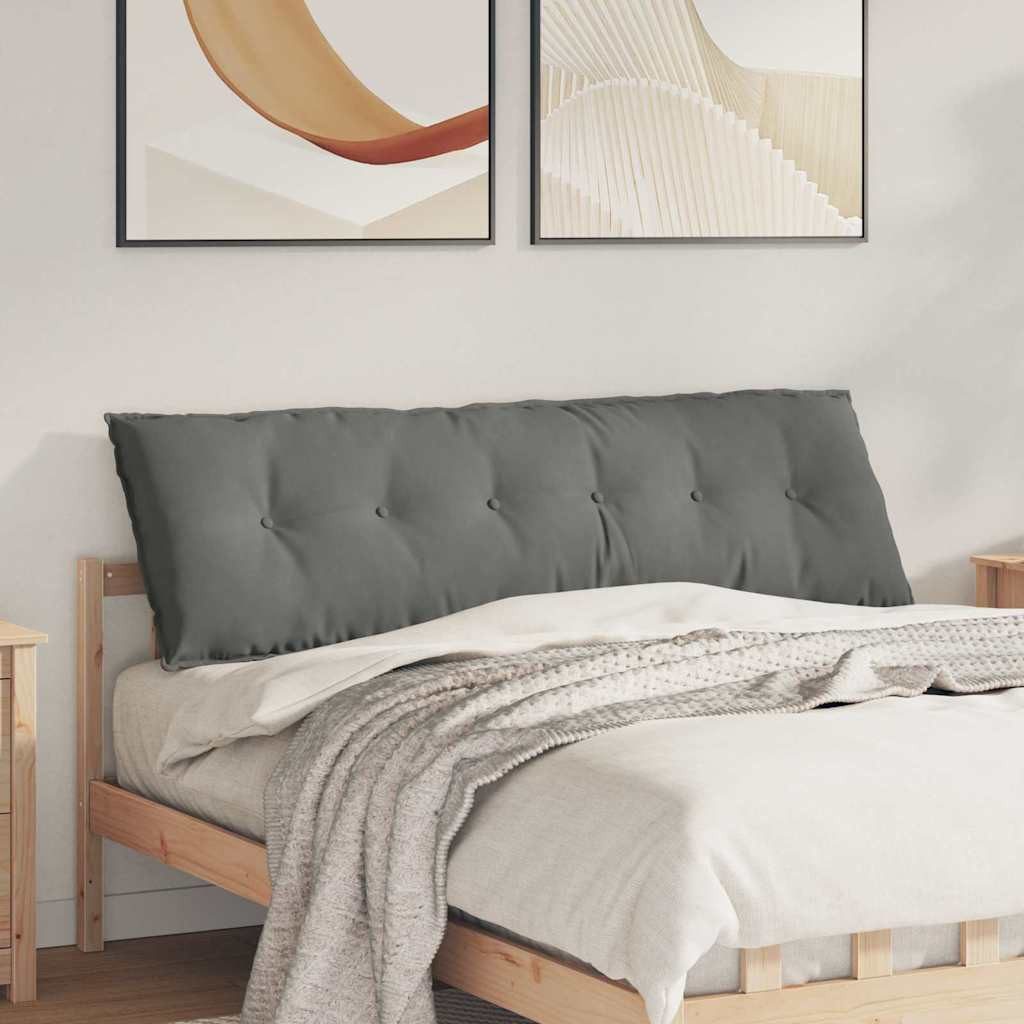 vidaXL Rückenkissen Rückenkissen Dunkelgrau 160 x 50 cm Mikrofaserstoff, 1-tlg.
