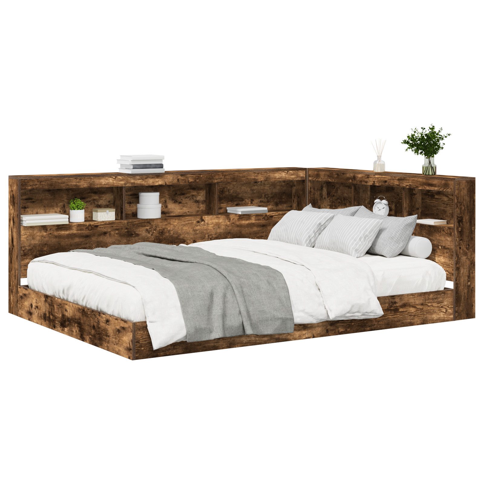 vidaXL Bett Bücherregal Bett 2 pcs günstig online kaufen