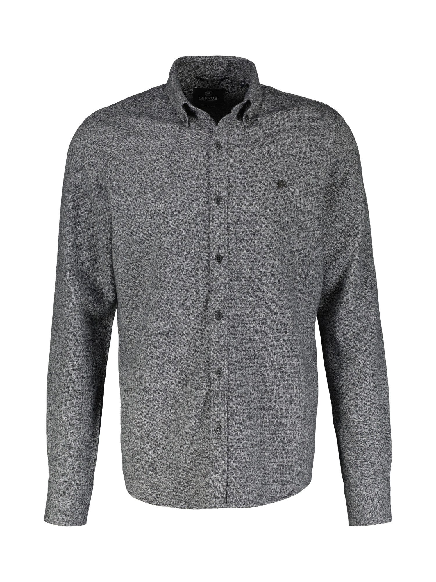 LERROS Langarmhemd Baumwollhemd mit Button-down-Kragen