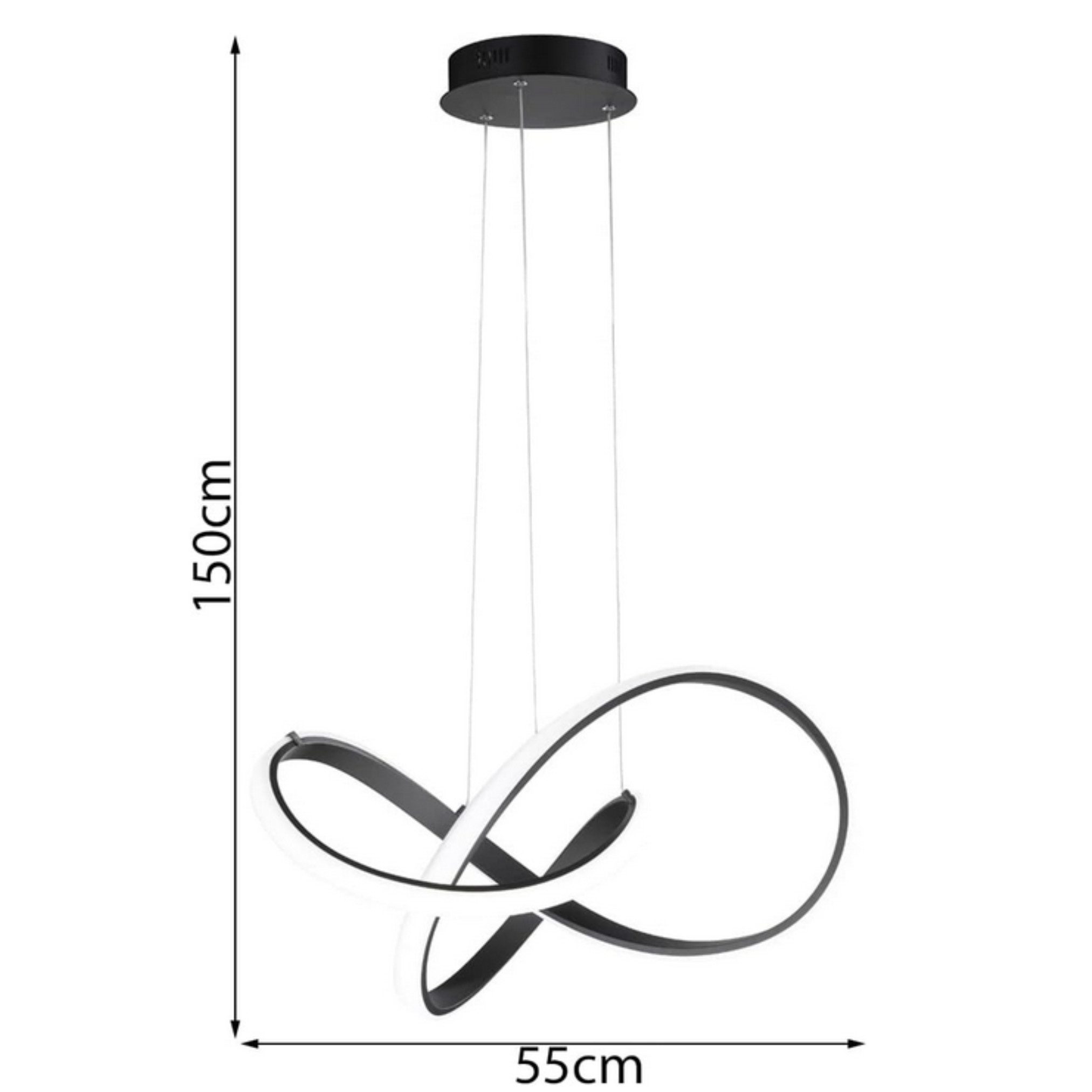 WOFI LED Pendelleuchte Wofi Pendelleuchte Pendellampe Led Indigo Hängelampe modern, LED fest integriert, Warmweiß