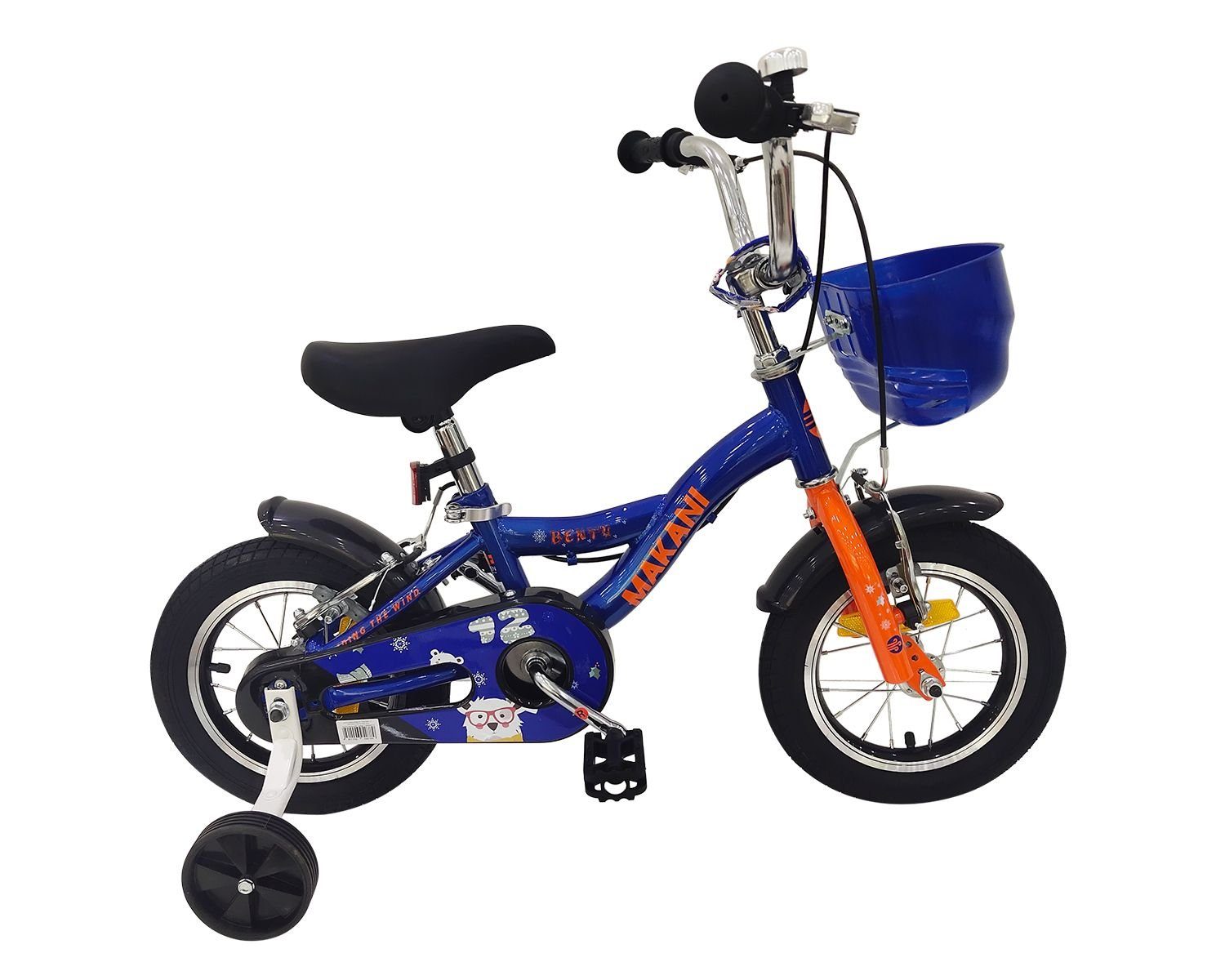 Makani Kinderfahrrad 1 Bentu, Kinderfahrrad 1 Gang Zoll 12 dunkelblau keine Gang,