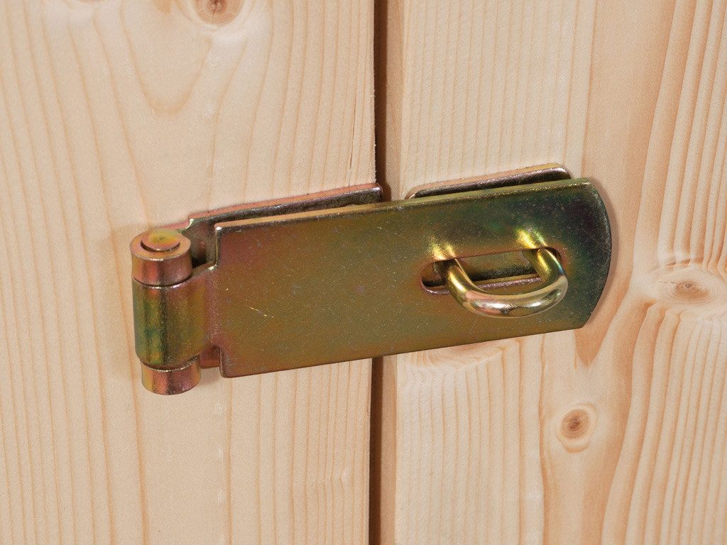 Karibu Gartenhaus Gerätehaus Merseburg 2 14 mm naturbelassen, BxT: 189x142 cm, 14 mm Wandstärke, Doppeltür mit Kunstglas-Einsätzen