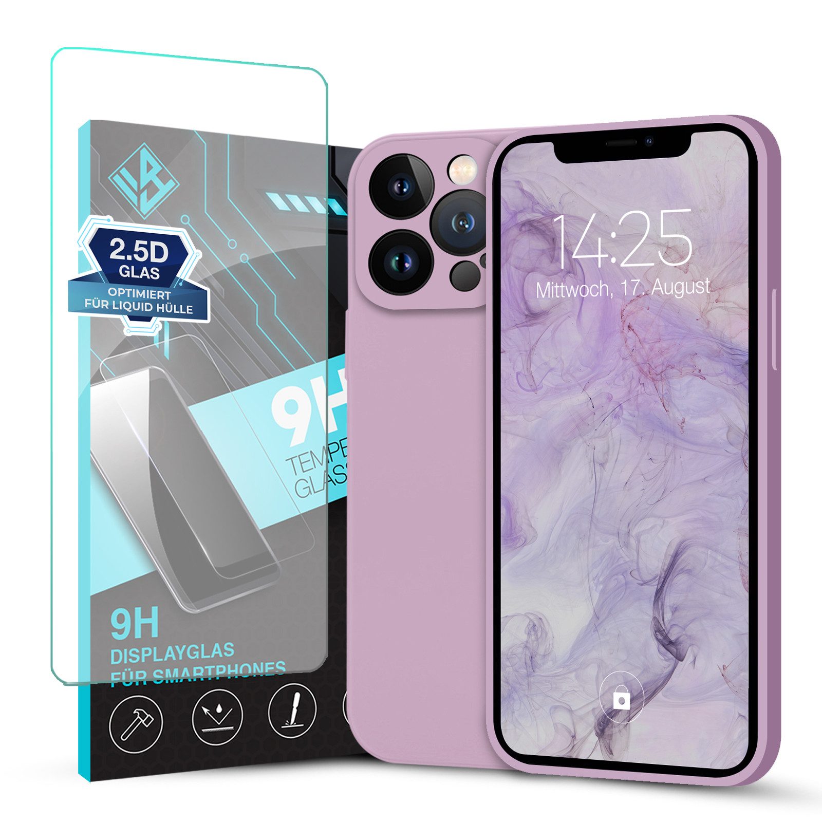 Tec-Expert Handyhülle SoftGrip Cover Hülle für Apple iPhone 13 Pro, Handy Case Bumper integrierter Kameraschutz flexibel