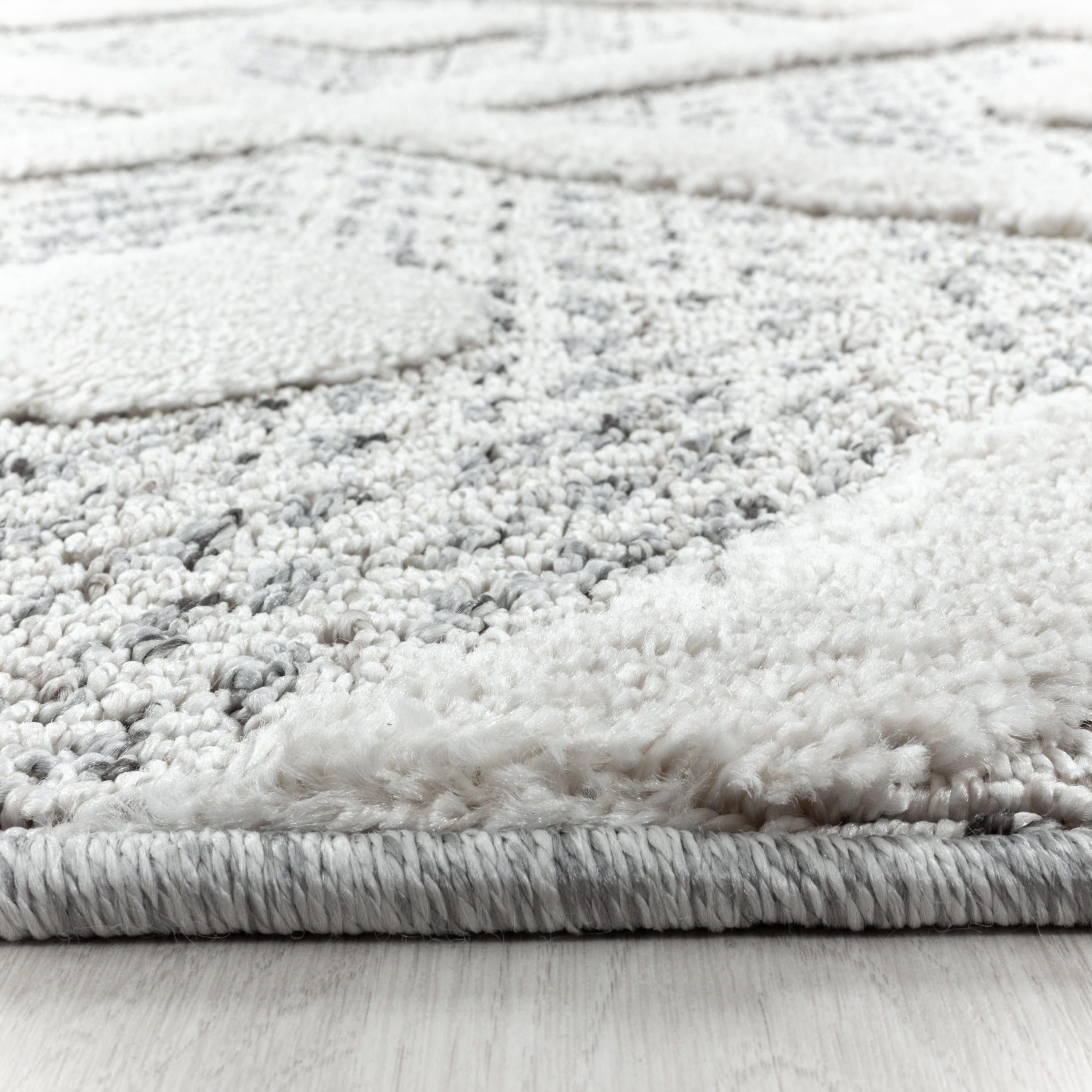 KADIMA DESIGN Teppich TALFER Hoch-Tief 3D-Effekt Wohnzimmer Schlafzimmer Waschbar Elegant, Läufer, Höhe: 22 mm, 60x110 cm, Wohnzimmerteppich Esszimmer Strapazie – Bild 4 von 5