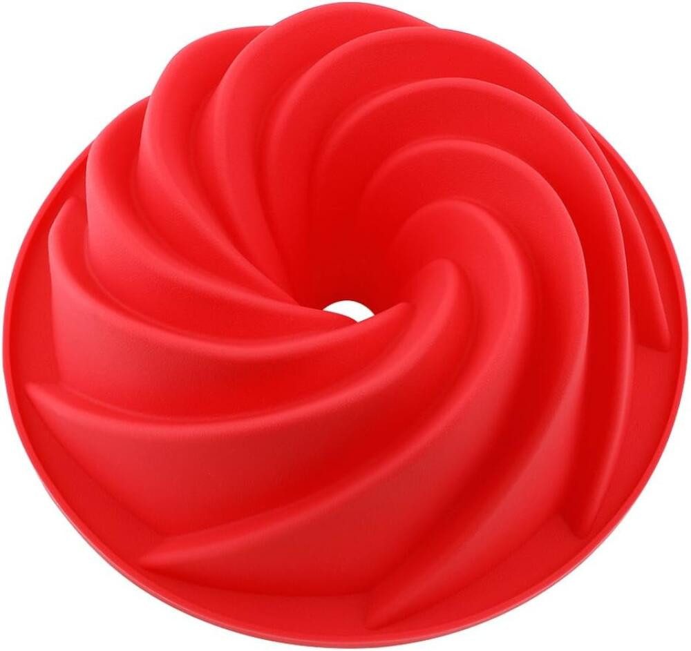 FELIXLEO Backform Gugelhupfform Silikon 9Zoll Rose Rot Für Kuchen Brot Backen., (1-tlg)