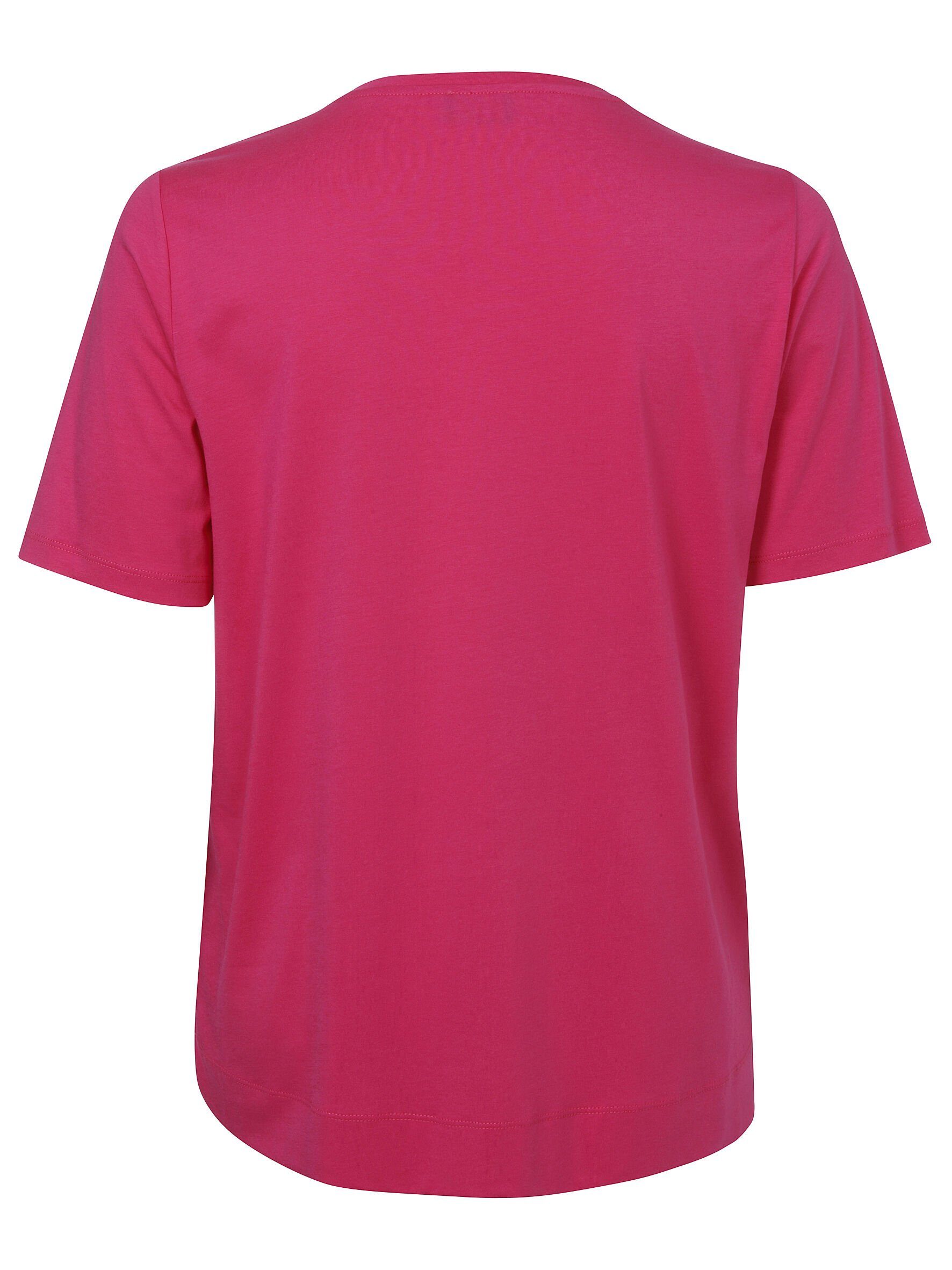VIA multicolor mit Rundhalsshirt DUE Rundhalsausschnitt pink APPIA