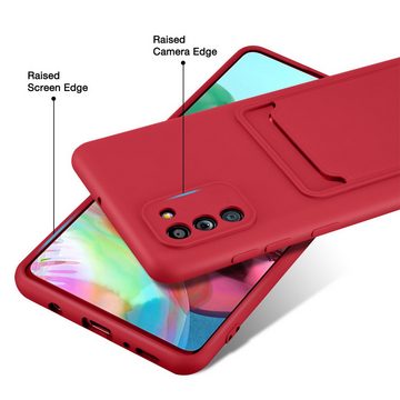 CoolGadget Handyhülle Rot als 2in1 Schutz Cover Set für das Samsung Galaxy A13 5G / A04s 6,5 Zoll, 2x Glas Display Schutz Folie + 1x Case Hülle für Galaxy A13 5G A04s