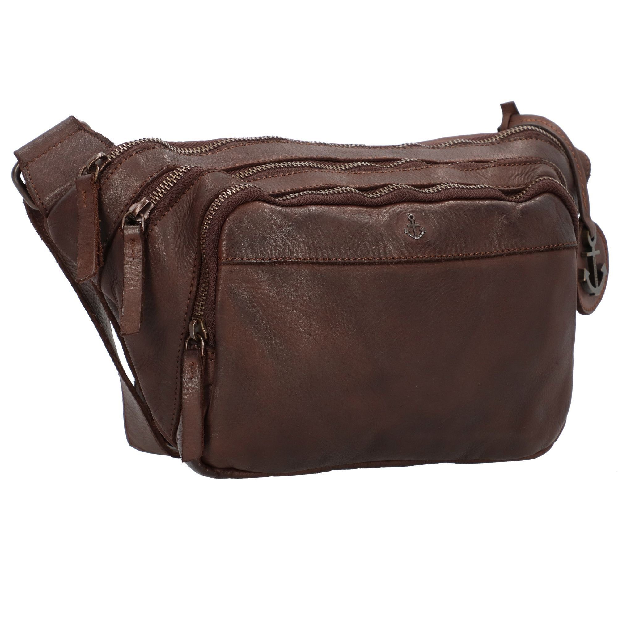 Cool 2nd chocolate Leder brown Umhängetasche Casual, HARBOUR