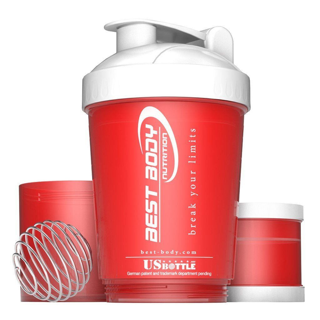 Best Body Nutrition Protein Shaker USBottle Protein Shaker Design Best Body Nutrition rot/weiß