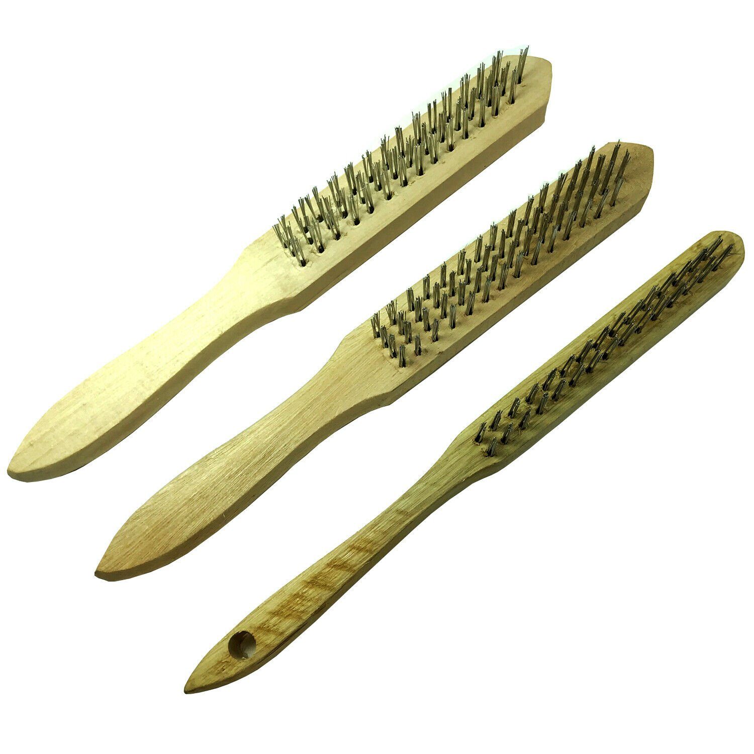 Drahtbürste 3x Drahtbürste Set Stahlbürste Metallbürste Holz