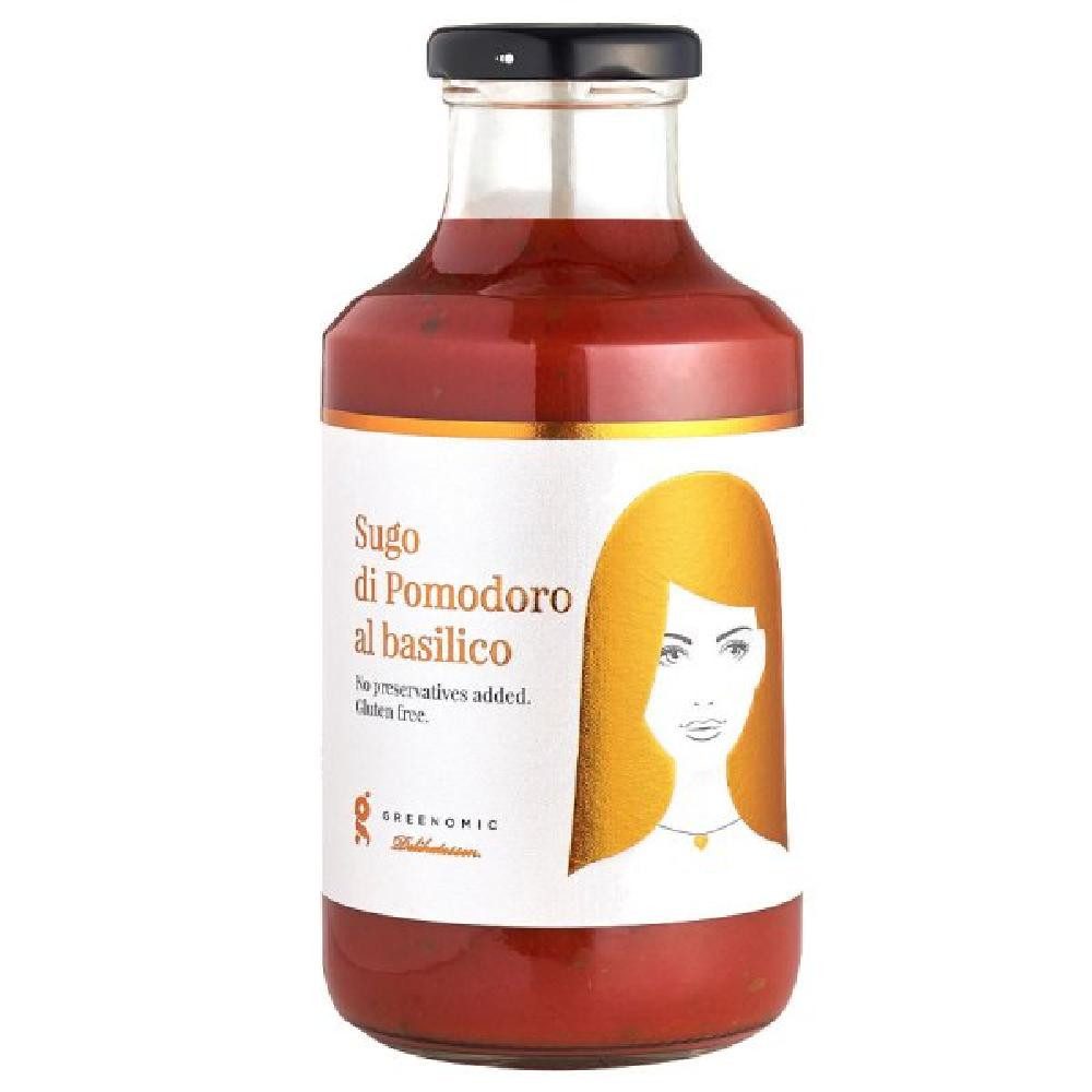 Greenomic Grillsauce Good Hair Day Sugo Tomatensoße mit Basilikum (500g)