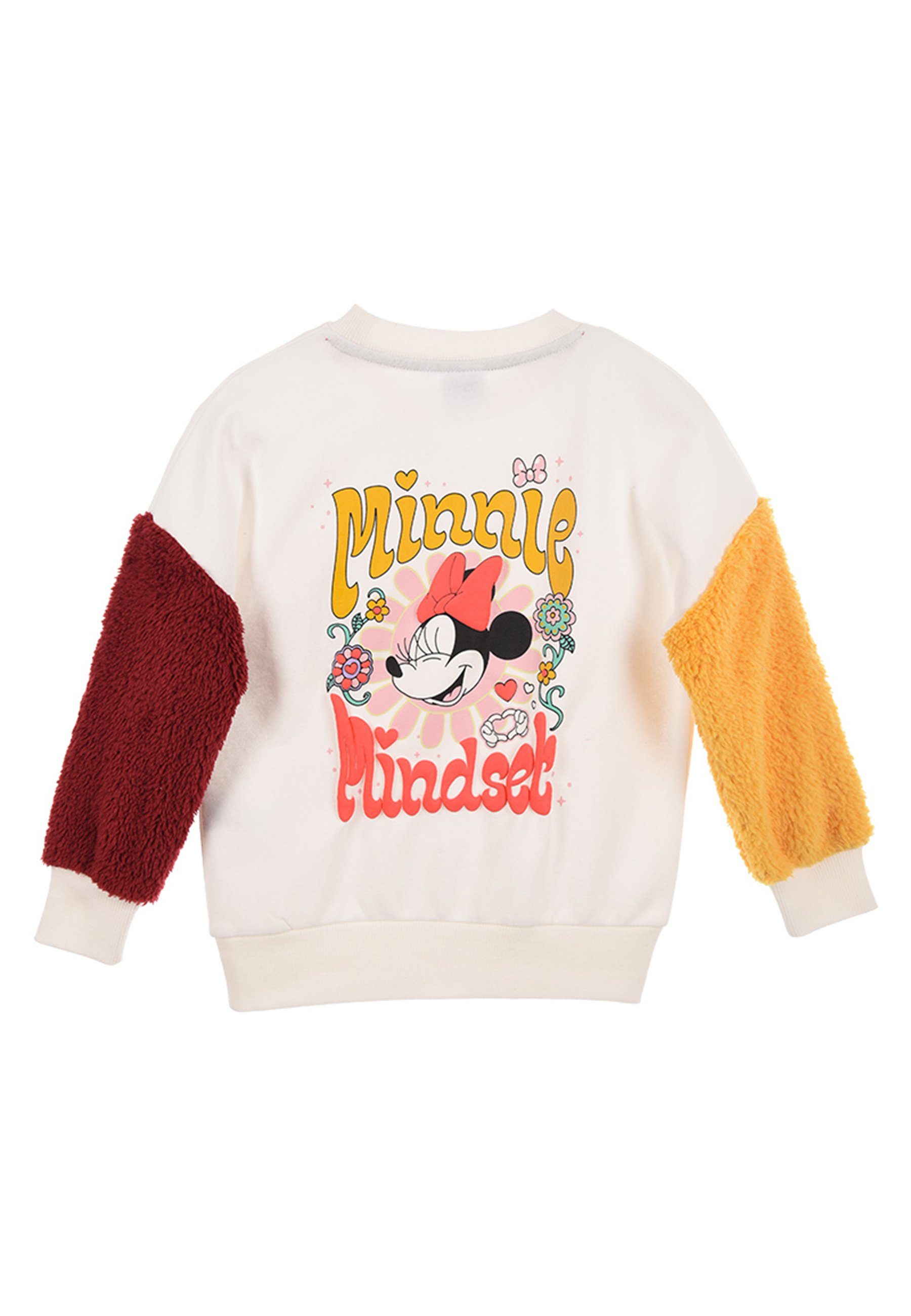 Mädchen Minnie Mini Kinder Maus Sweatshirt Pullover Disney Mouse Weiß