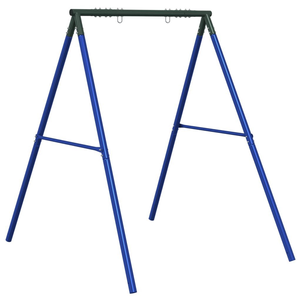 vidaXL Schaukelkombination 156 cm Schaukelgestell mit 2 Haken Blau Stahl