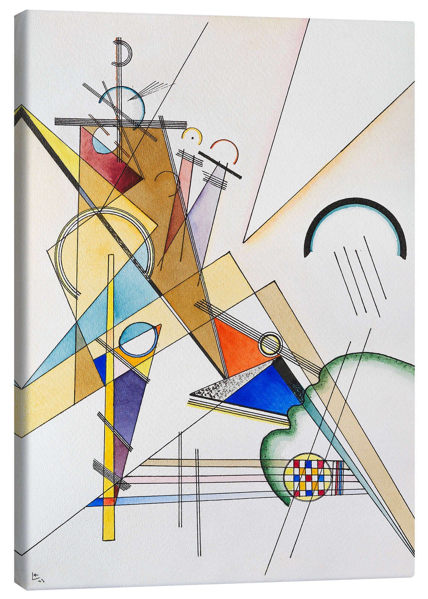 Posterlounge Leinwandbild Wassily Kandinsky, Gewebe, Malerei