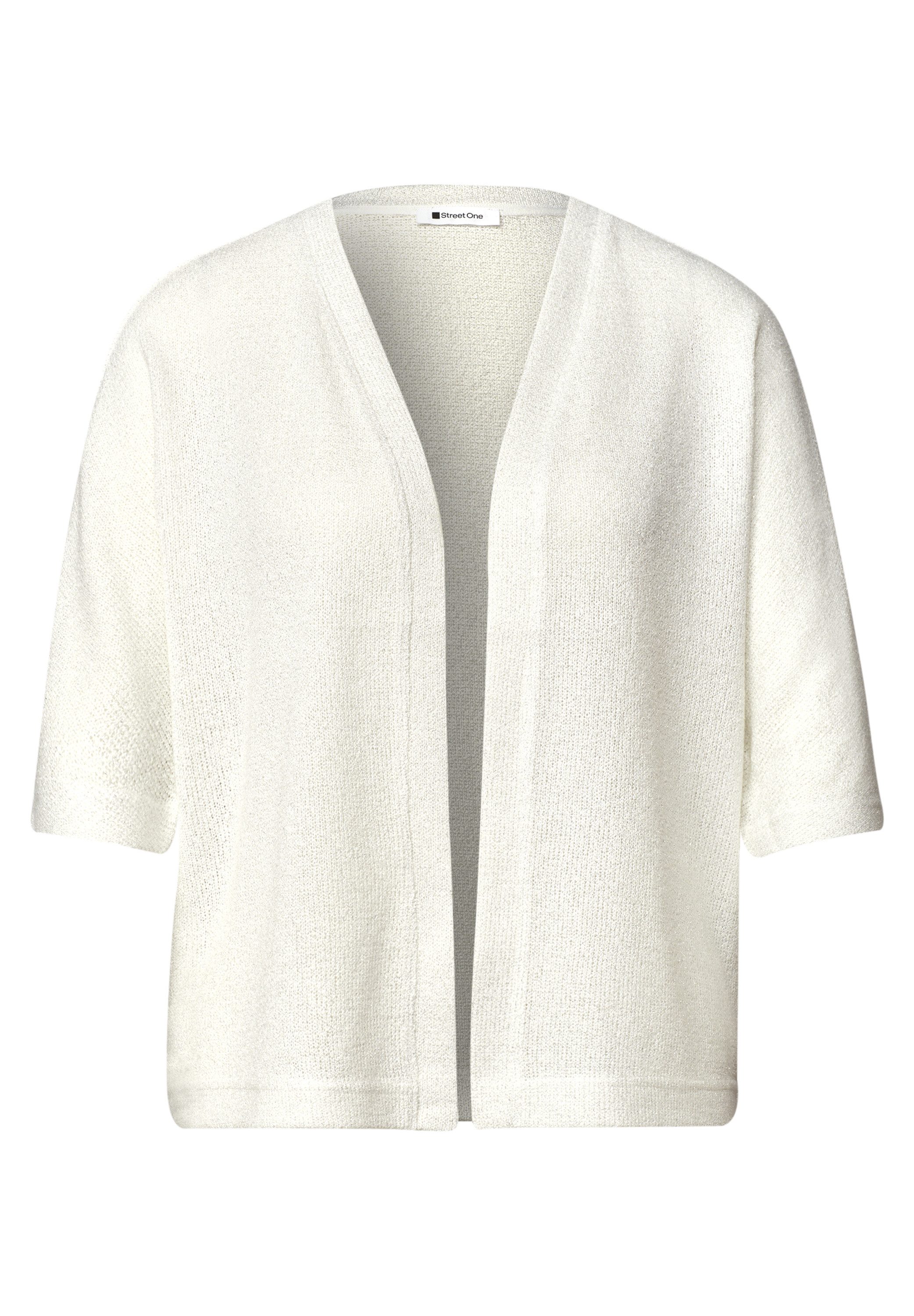 STREET ONE Strickjacke Kurzarm Jacke im Strick-Look mit Glitzer – Bild 5 von 5