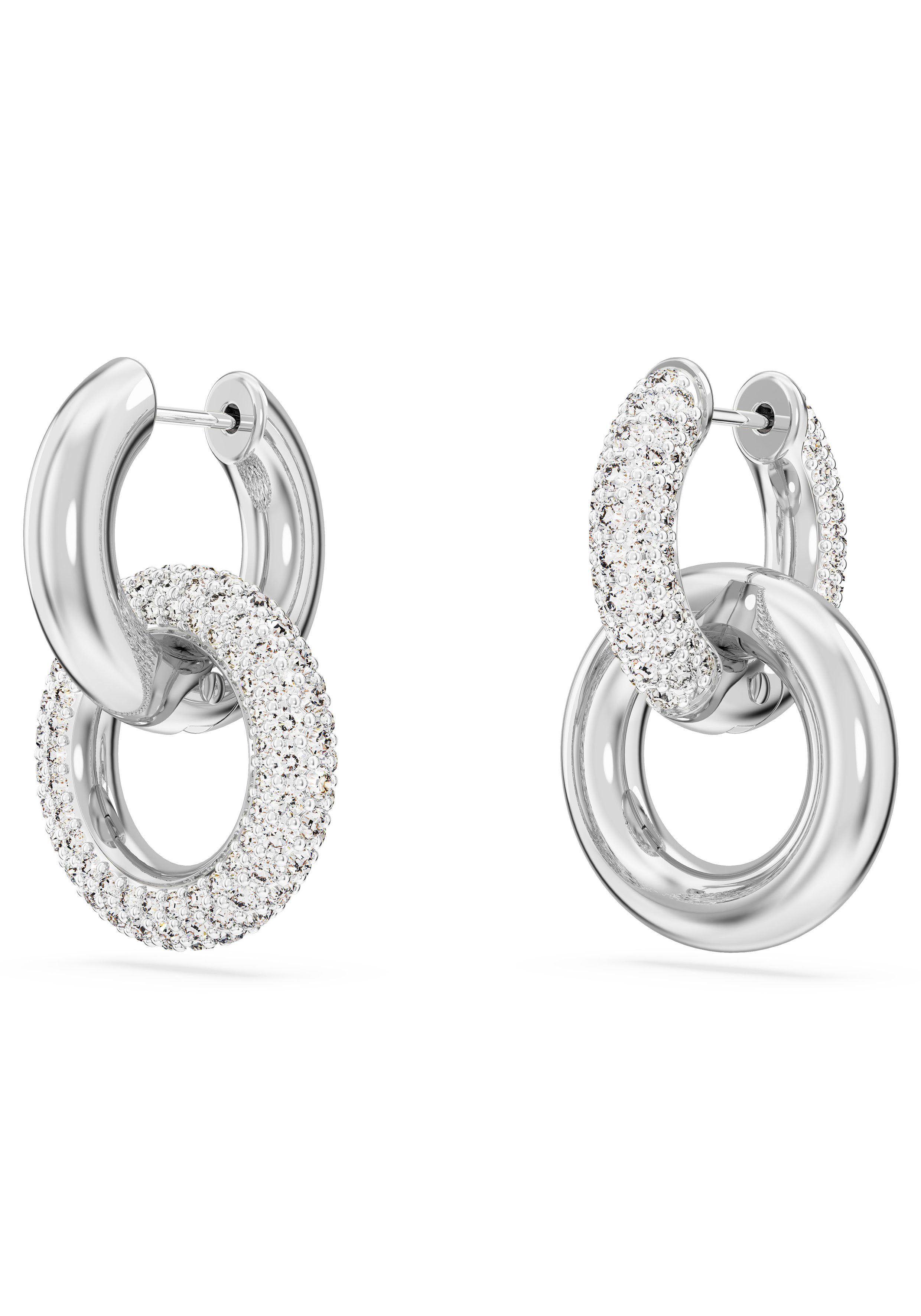 Swarovski Paar Creolen DEXTERA INTERLINKED, mit Swarovski® Kristall - Einhänger abnehmbar