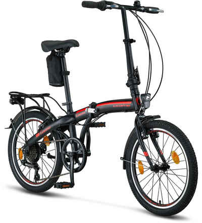 Licorne Bike Klapprad »Licorne Bike Conseres Premium Falt Bike in 20 Zoll - Fahrrad für Herren, Jungen, Mädchen und Damen - Shimano 6 Gang-Schaltung - Hollandfahrrad«