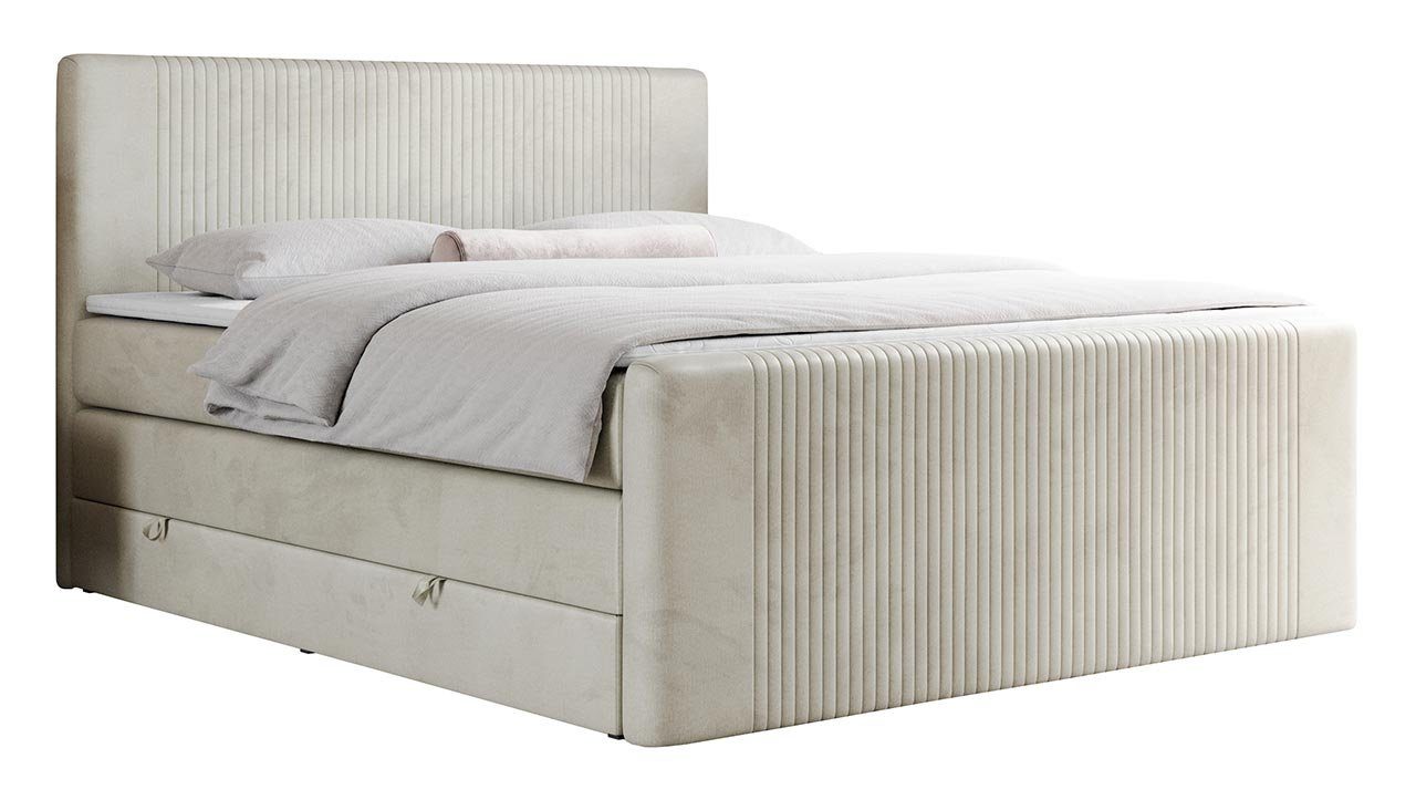 DOREN, MKS Bettkästen mit KING Boxspringbett zwei einer und MÖBEL Multipocket-Matratze