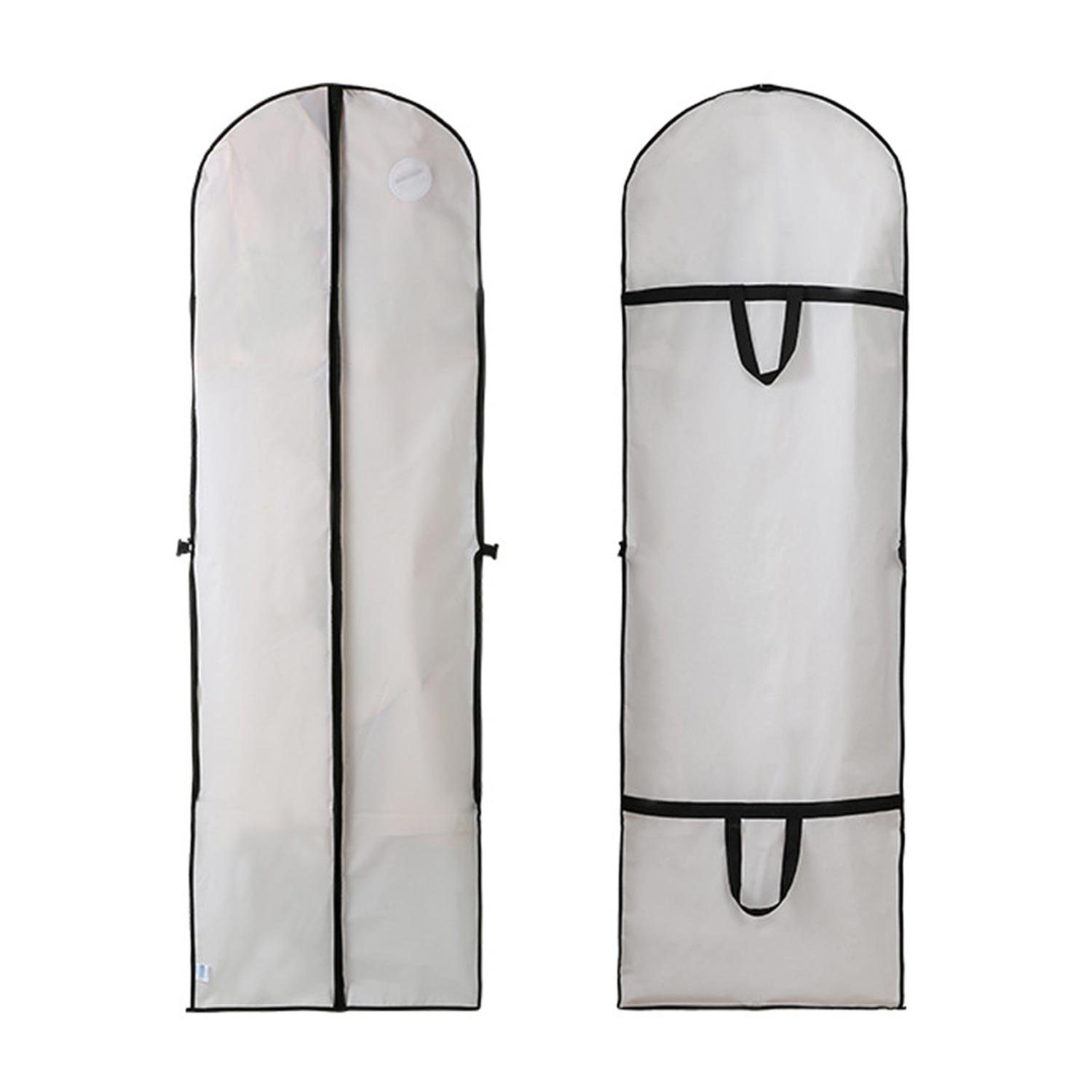 MAGICSHE Kleidersack Schutzhülle für Kleidung, 180x60cm Transparenter Staubbeutel weiß