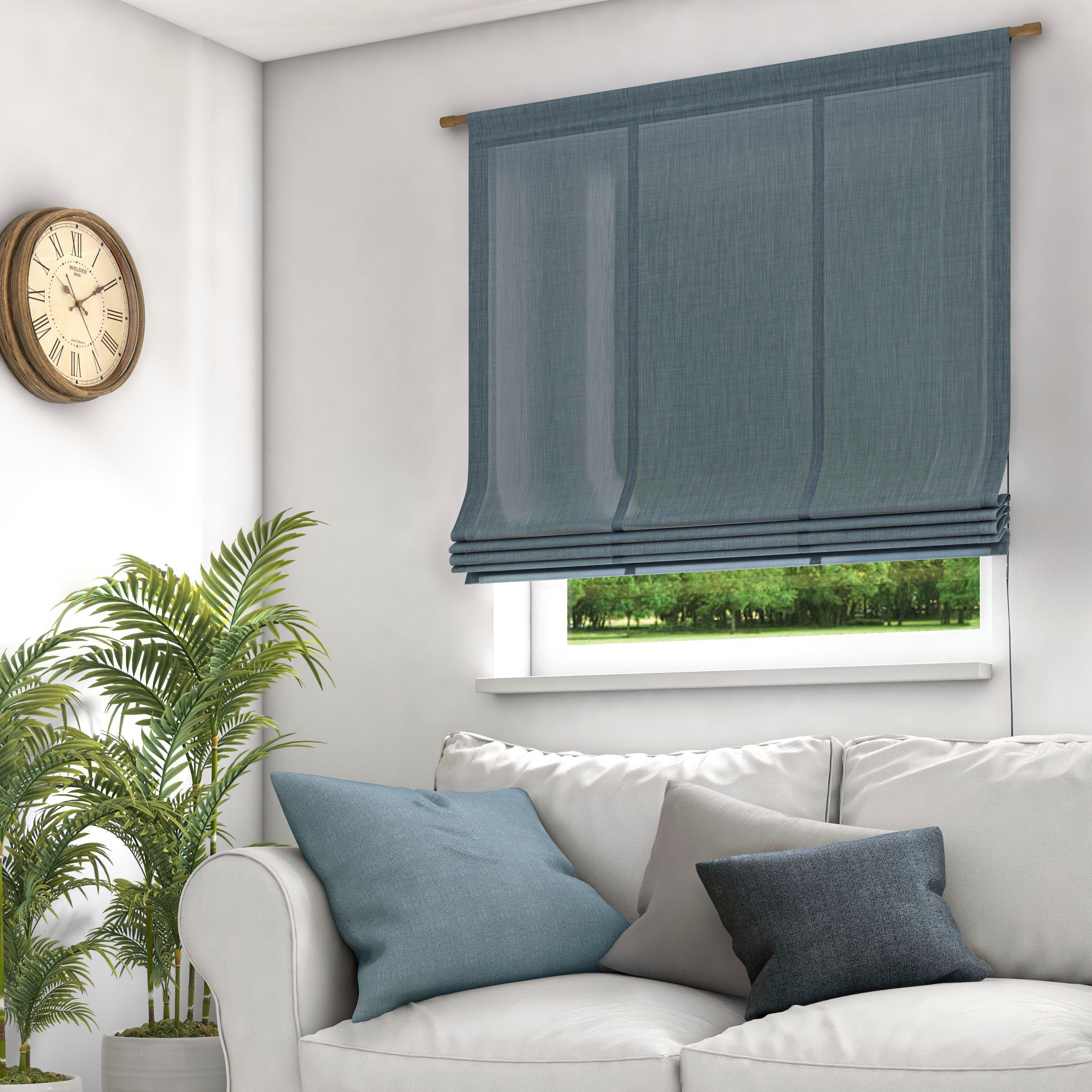 Neutex for you! Raffrollo Mara-ECO, mit Stangendurchzug, freihängend günstig online kaufen