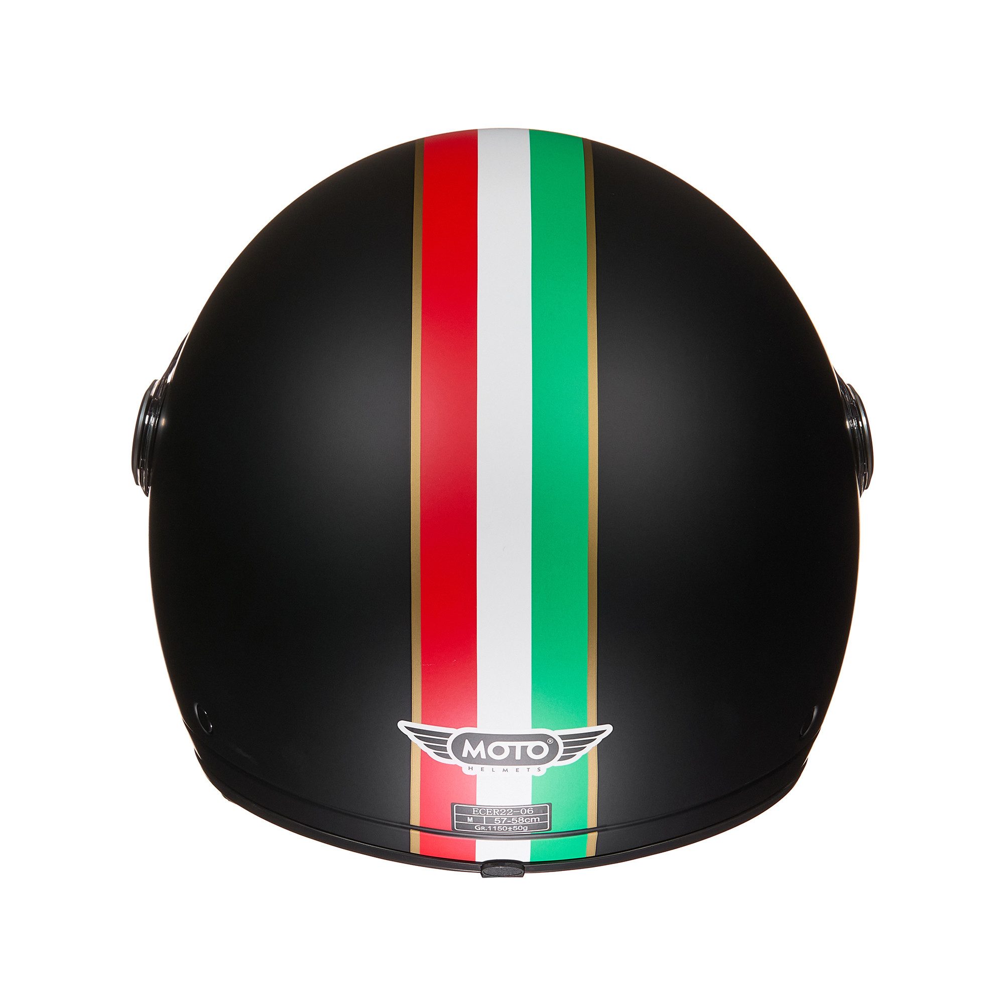 MOTO HELMETS Motorradhelm Jethelm Motorradhelm, Helm für Motorrad & Roller, Schnellverschluss, Sonnenvisier, nur 1050g – Bild 4 von 5