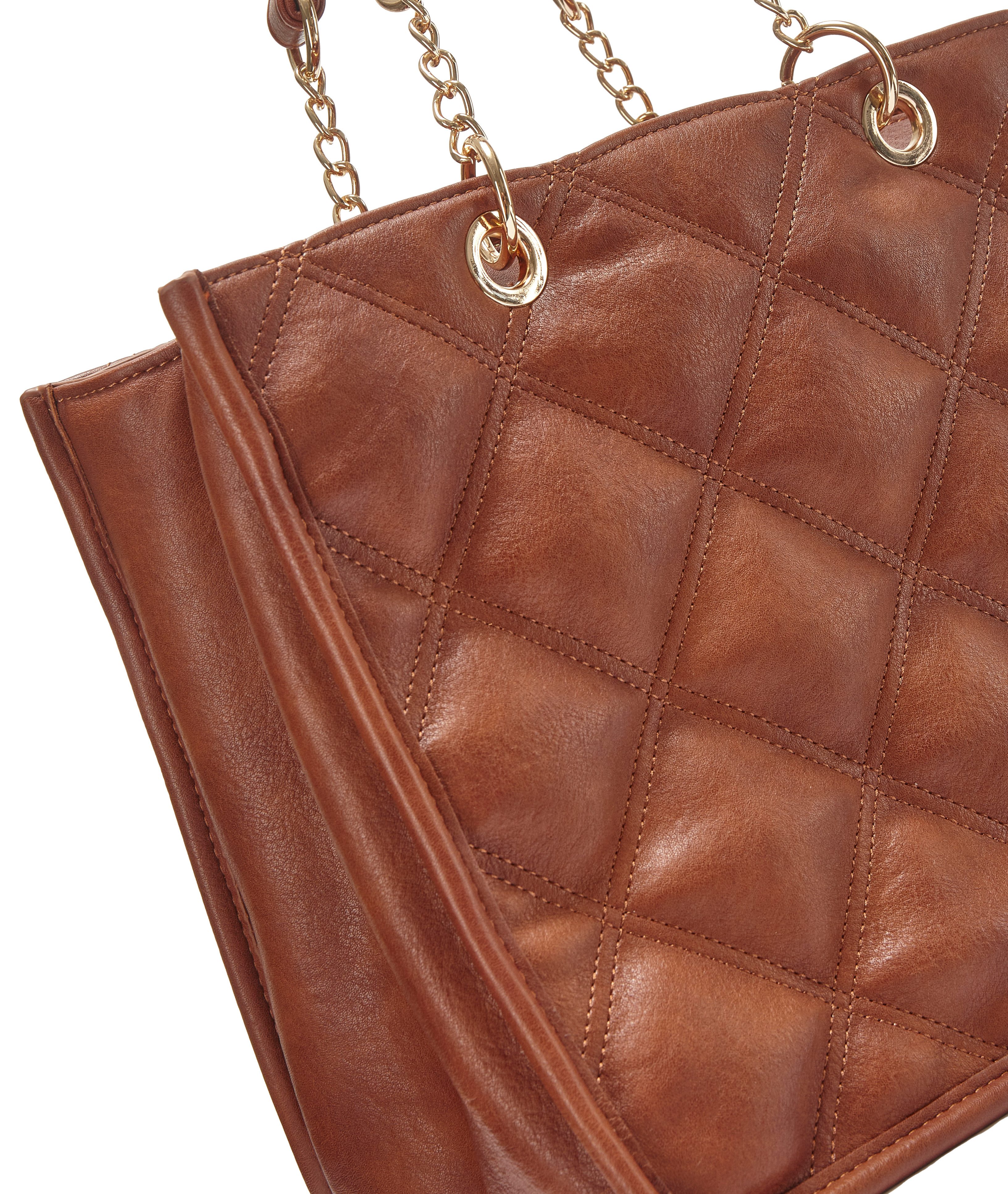 Vivance by Lascana Handtasche Henkeltasche, Schultertasche, Minibag, Damentasche, mit modischer Steppung und Ketten-Details VEGAN – Bild 5 von 5
