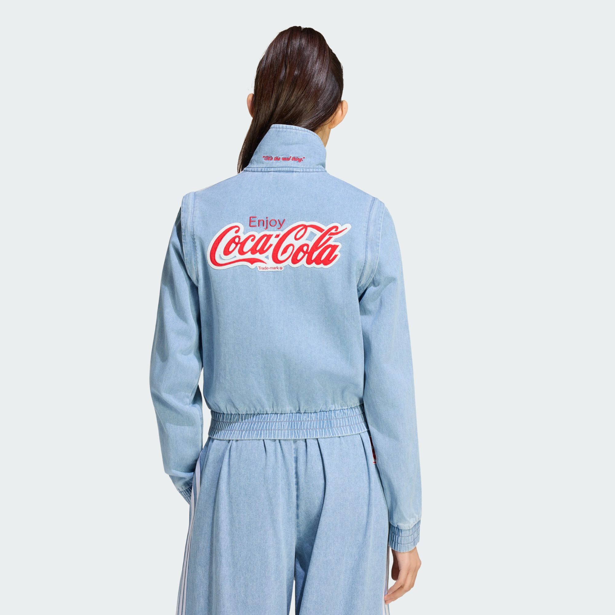 adidas Originals Trainingsjacke ADIDAS X COCA-COLA FIREBIRD REG DENIM TRACK TOP (1-St)