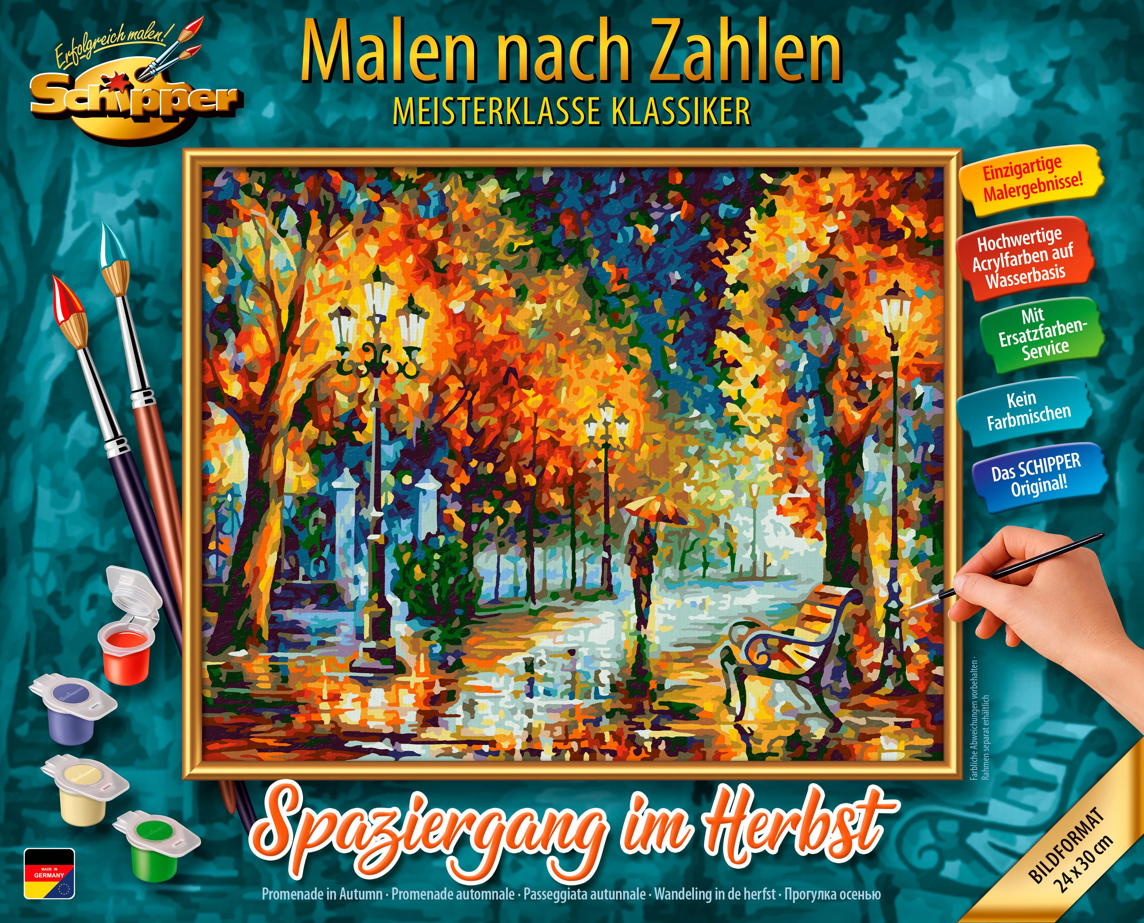 Schipper Malen nach Zahlen Meisterklasse Klassiker - Spaziergang im Herbst, Made in Germany